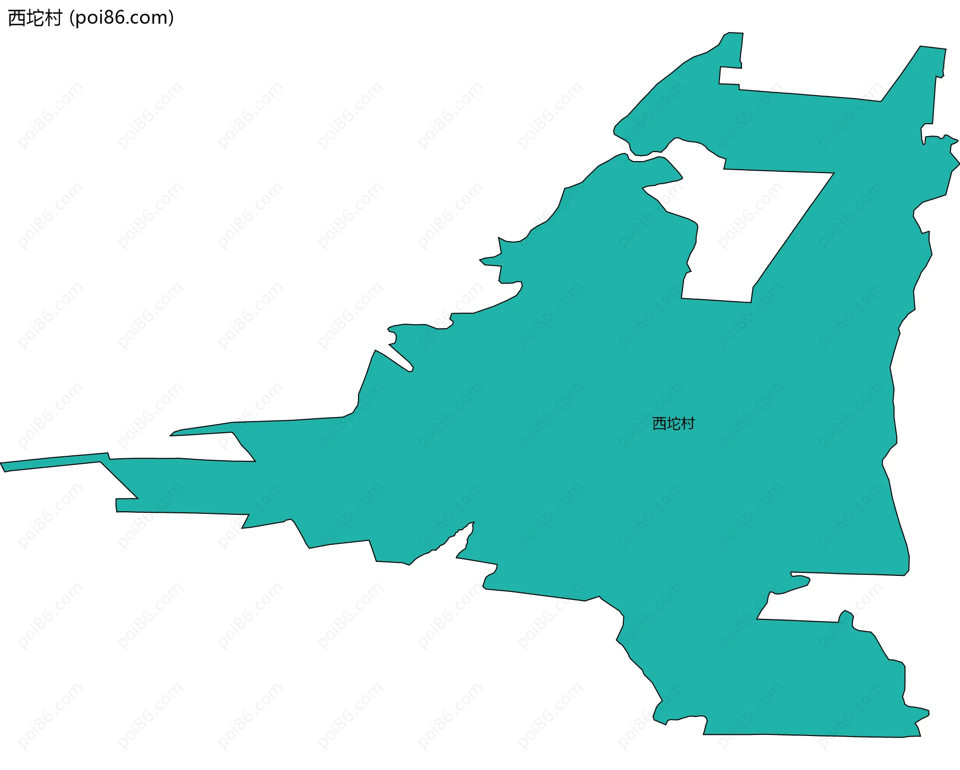 西坨村边界地图