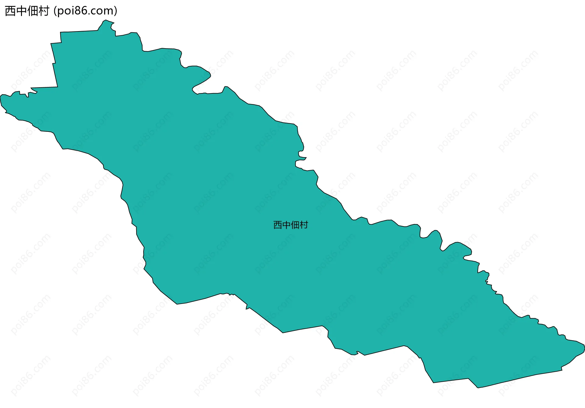 西中佃村边界地图