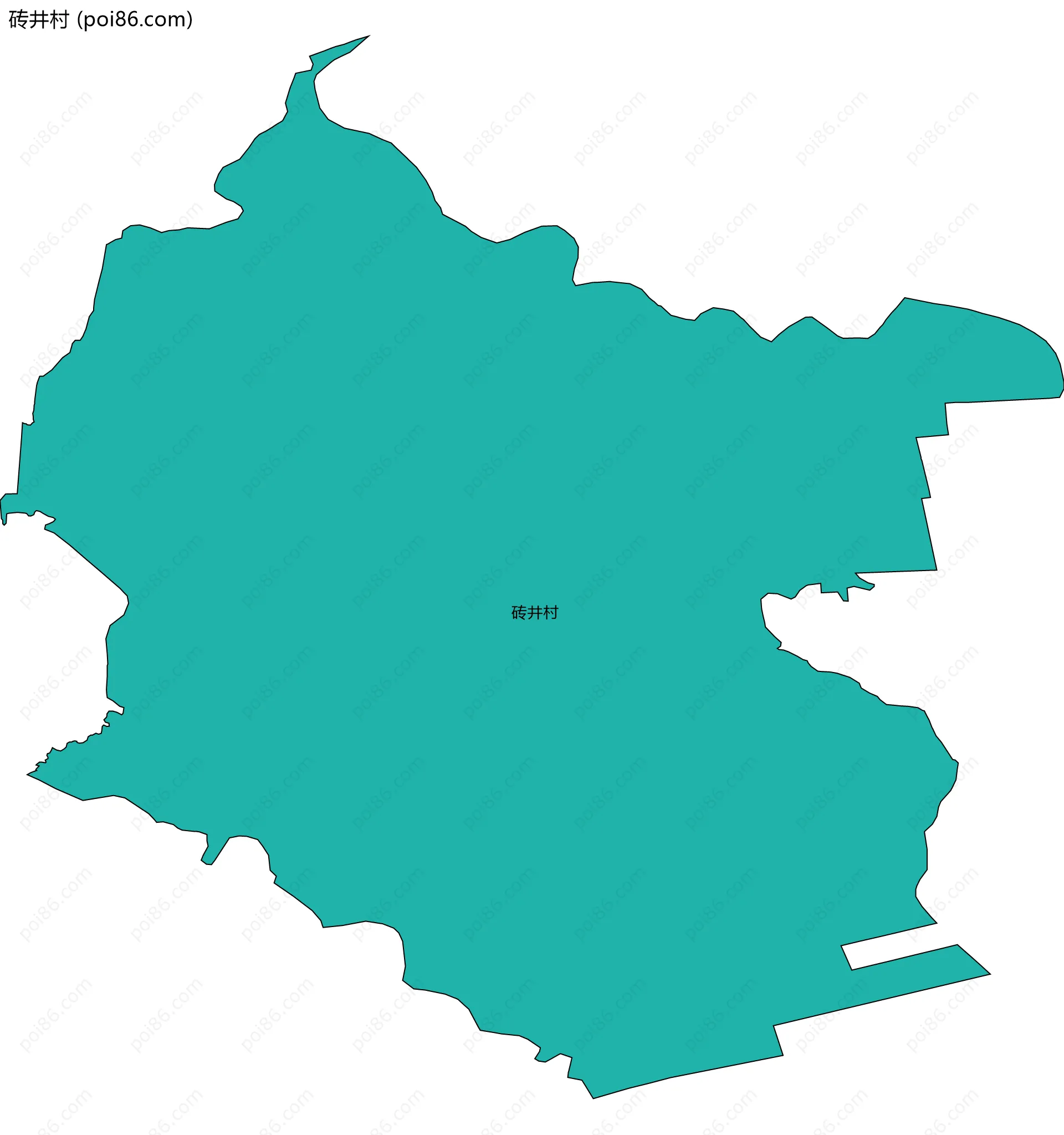 砖井村边界地图