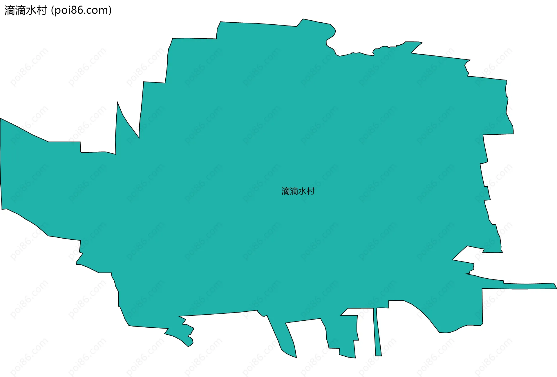 滴滴水村边界地图
