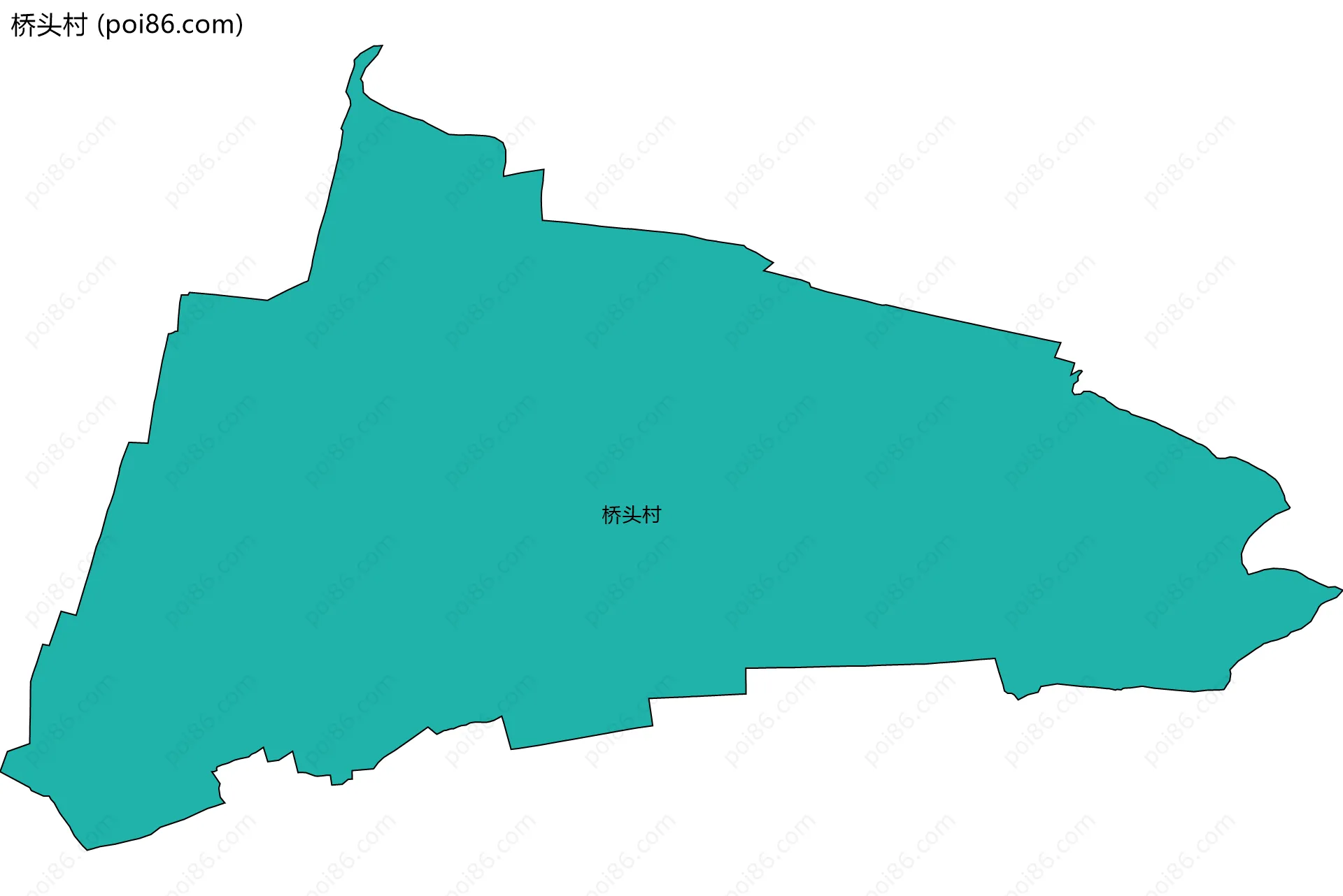 桥头村边界地图