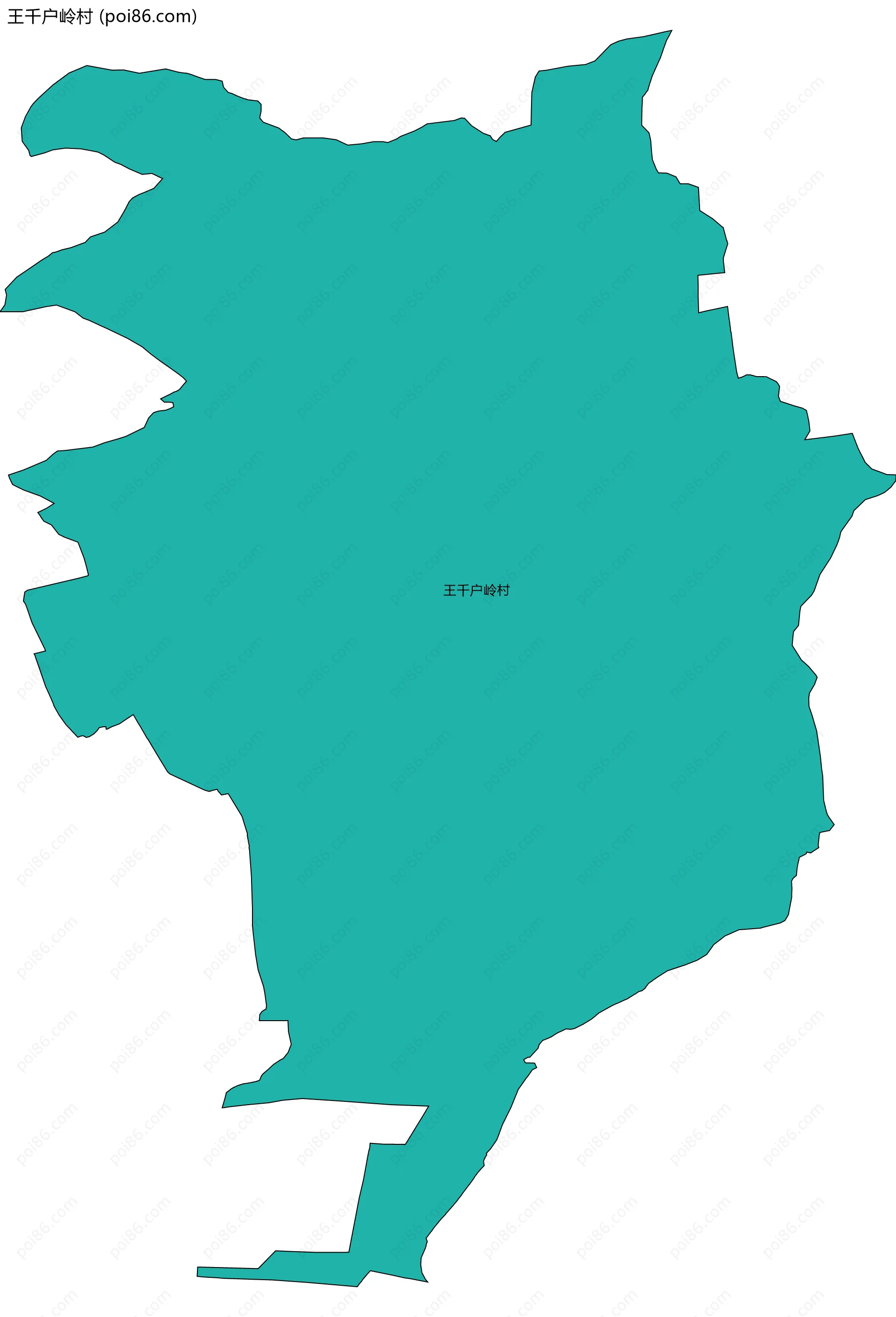 王千户岭村边界地图