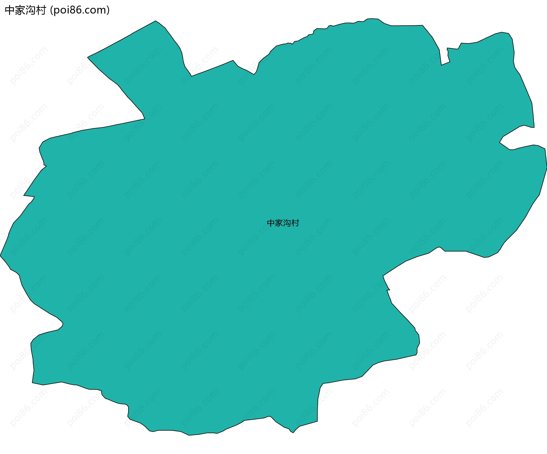 中家沟村边界地图