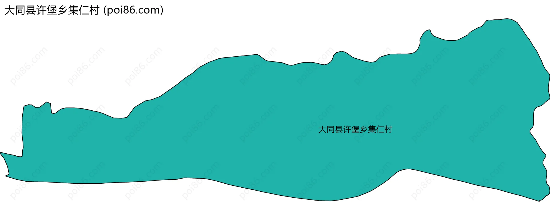 大同县许堡乡集仁村边界地图