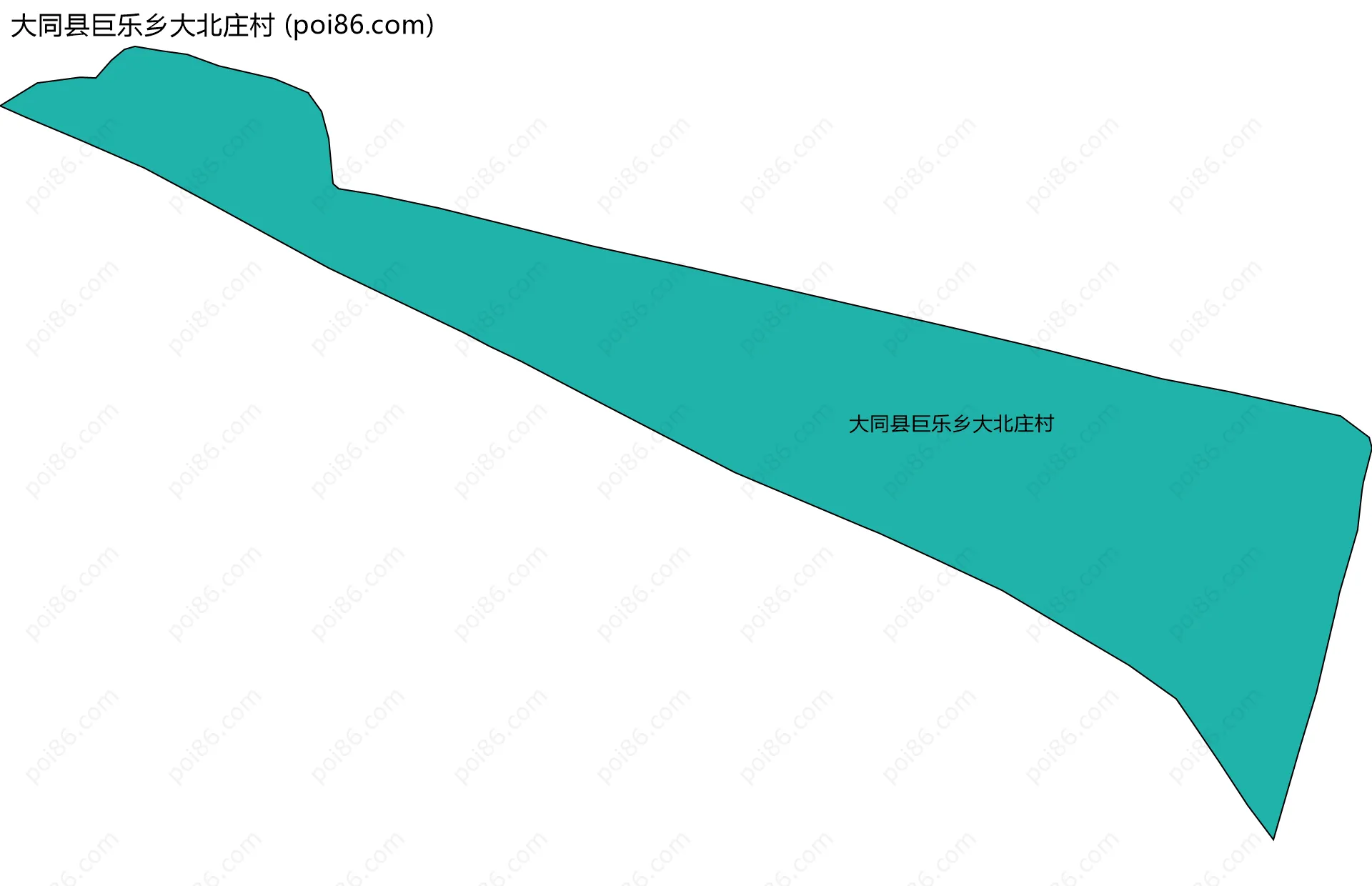 大同县巨乐乡大北庄村边界地图