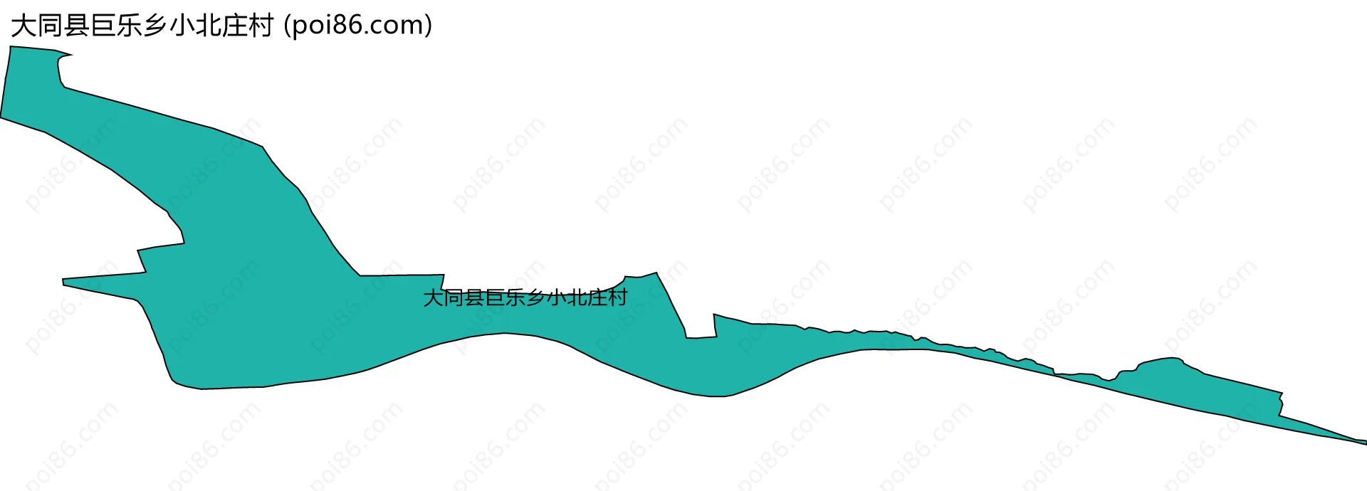 大同县巨乐乡小北庄村边界地图
