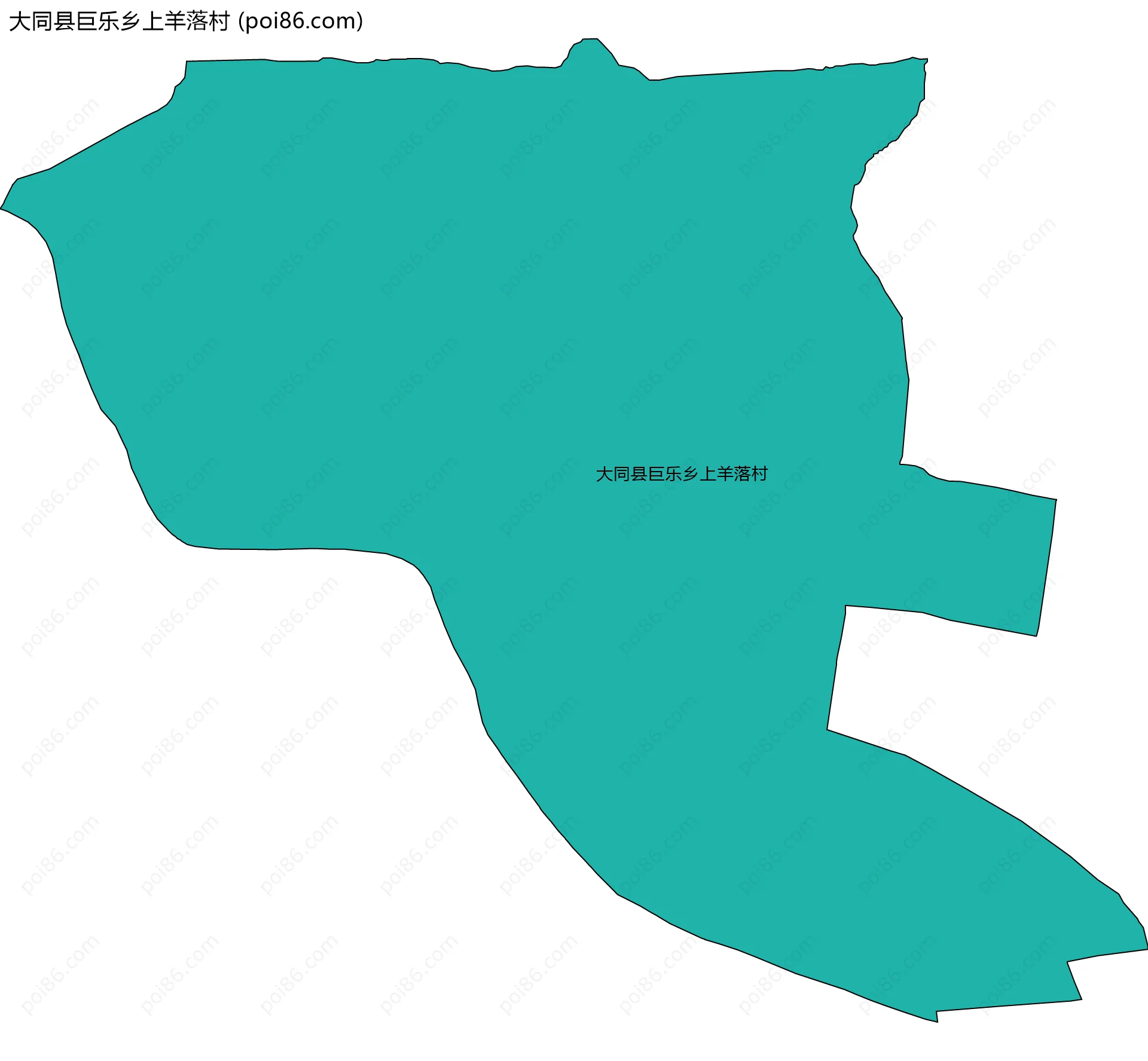大同县巨乐乡上羊落村边界地图