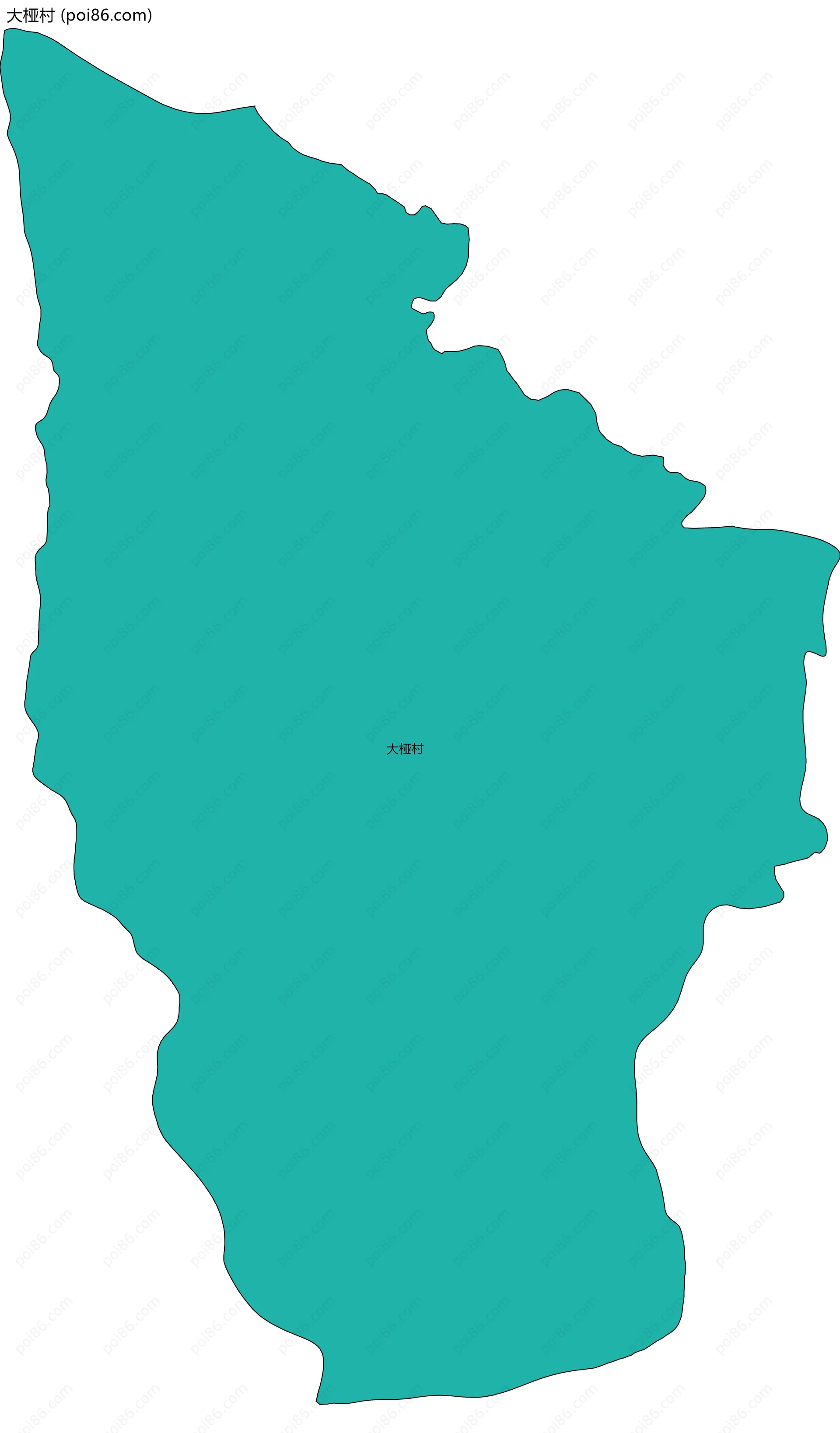 大桠村边界地图