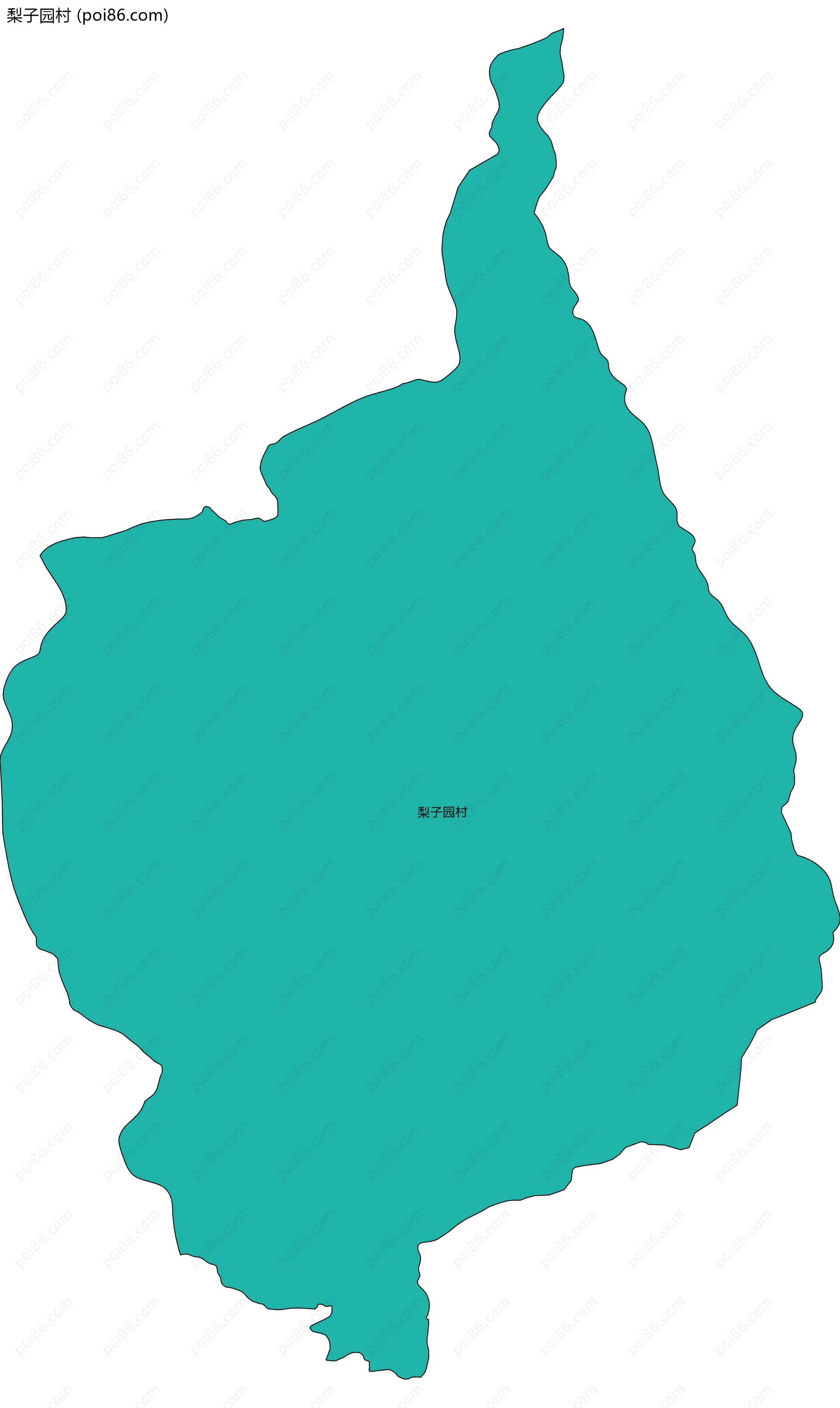梨子园村边界地图