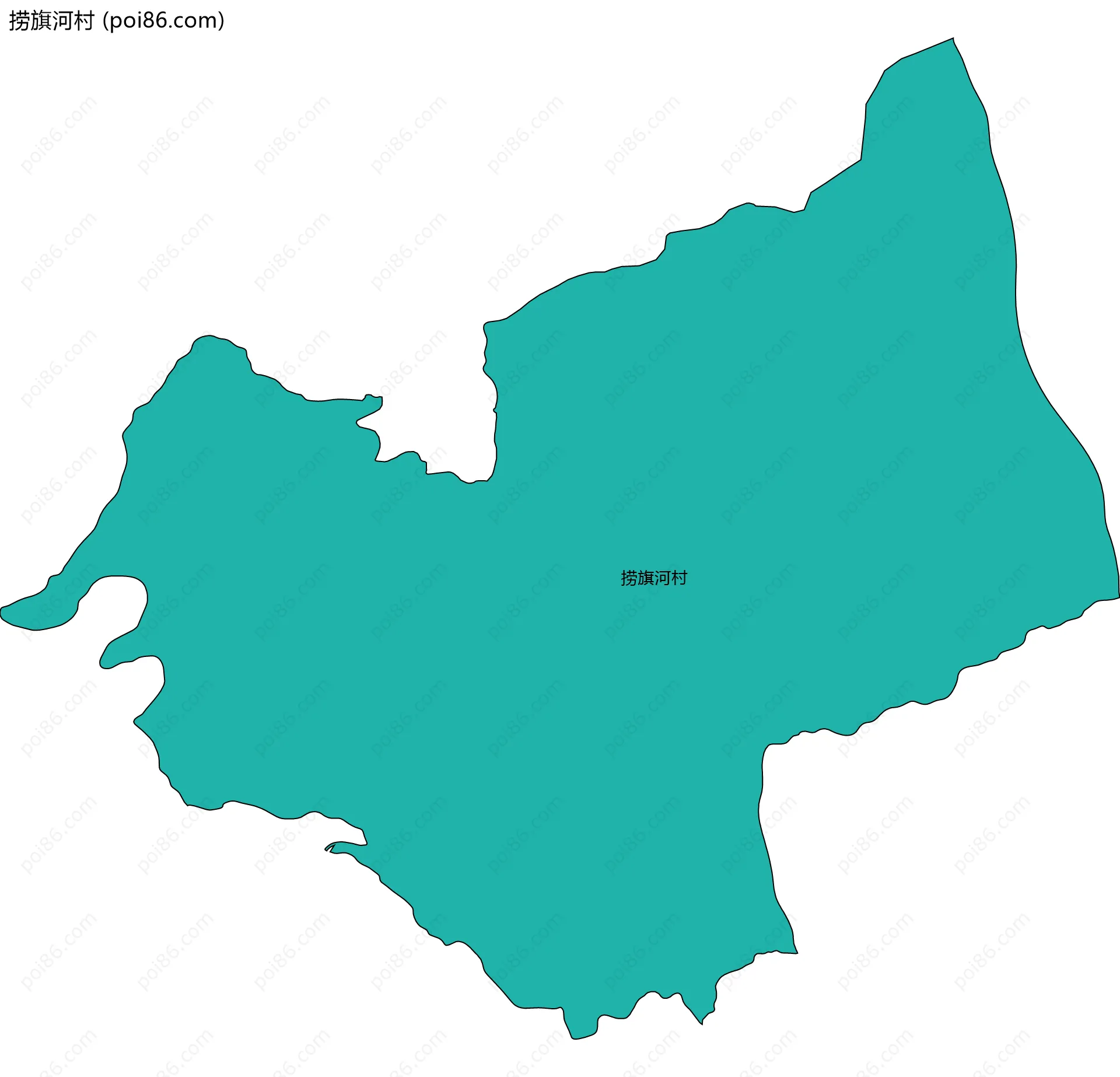 捞旗河村边界地图