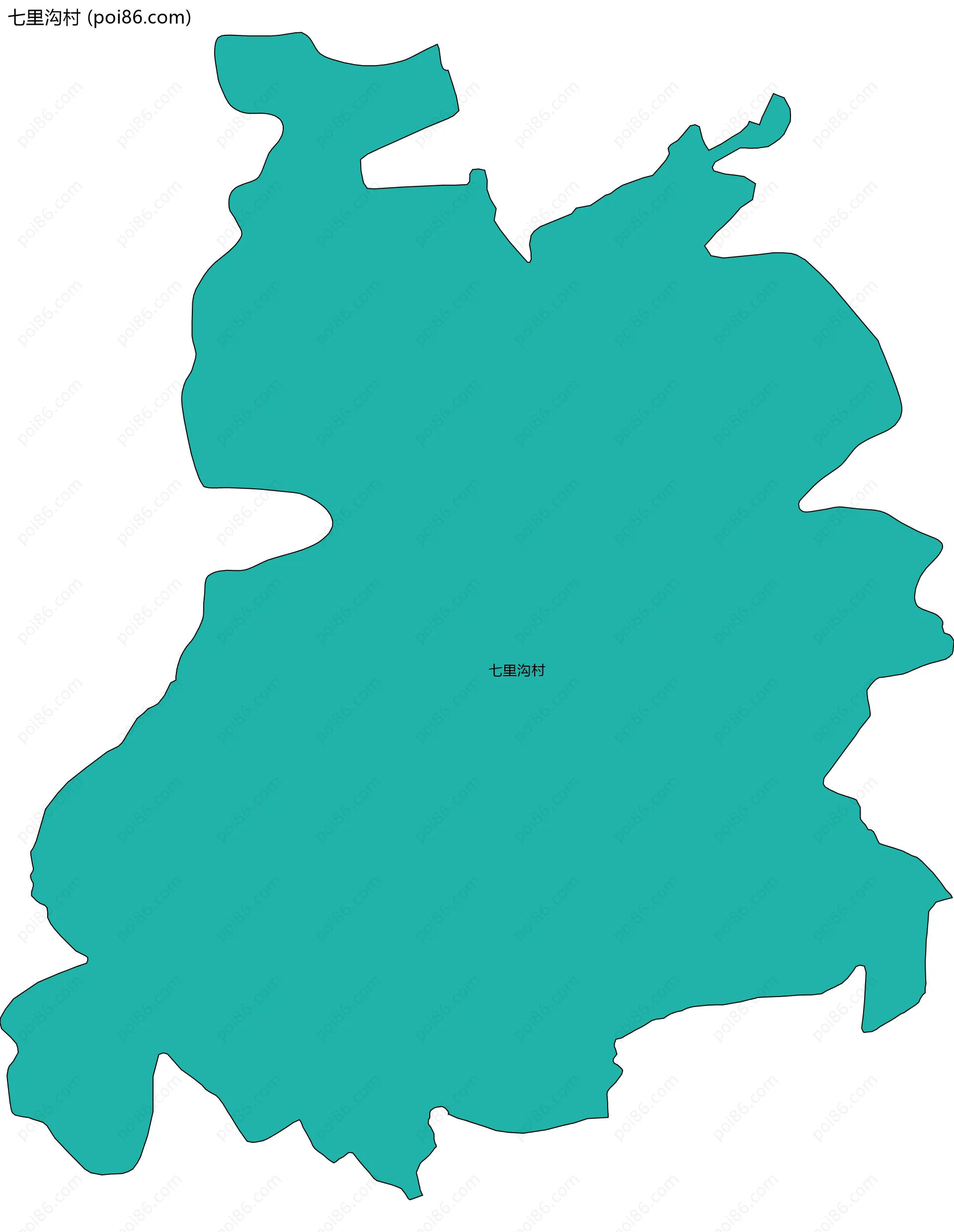 七里沟村边界地图
