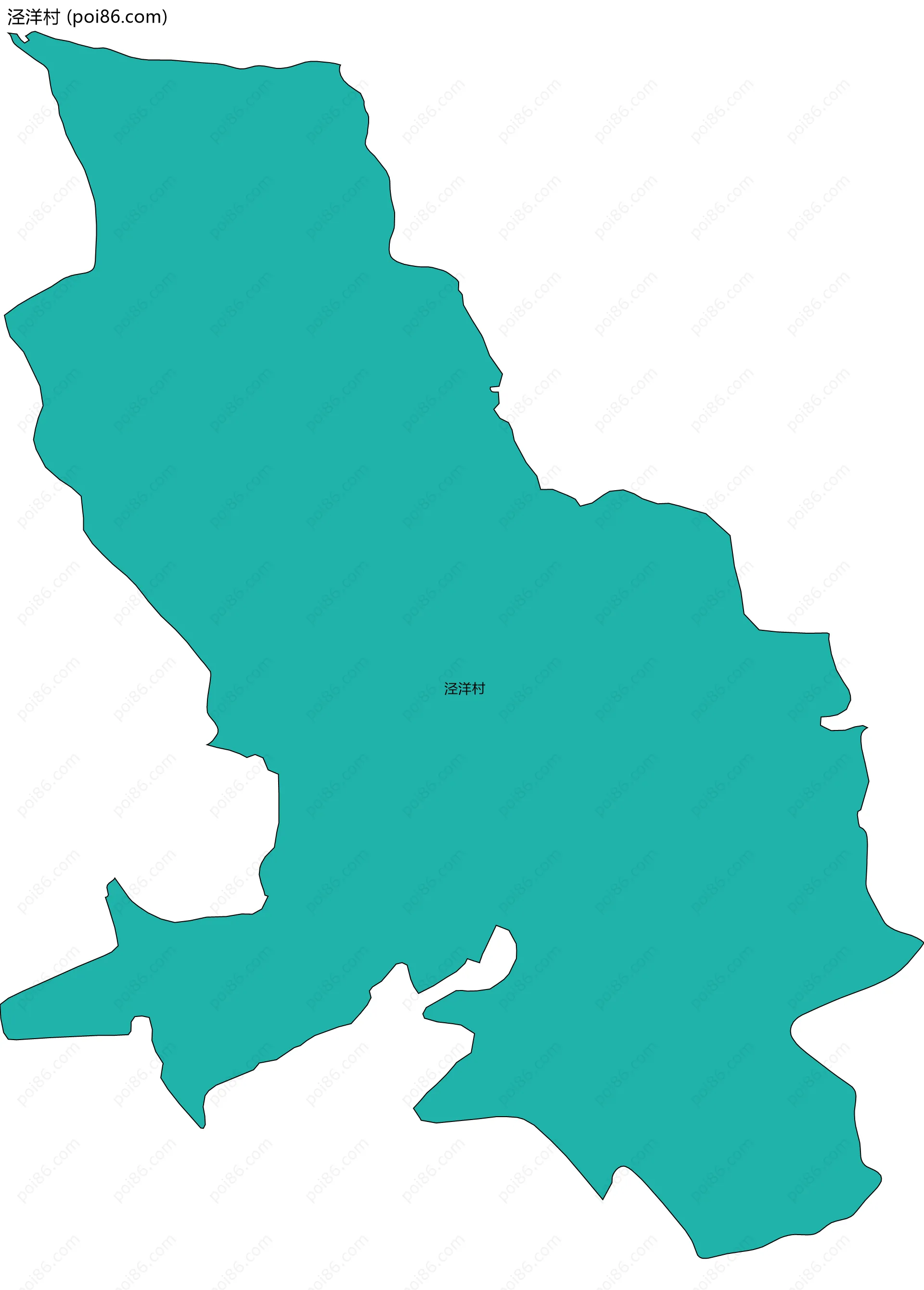 泾洋村边界地图