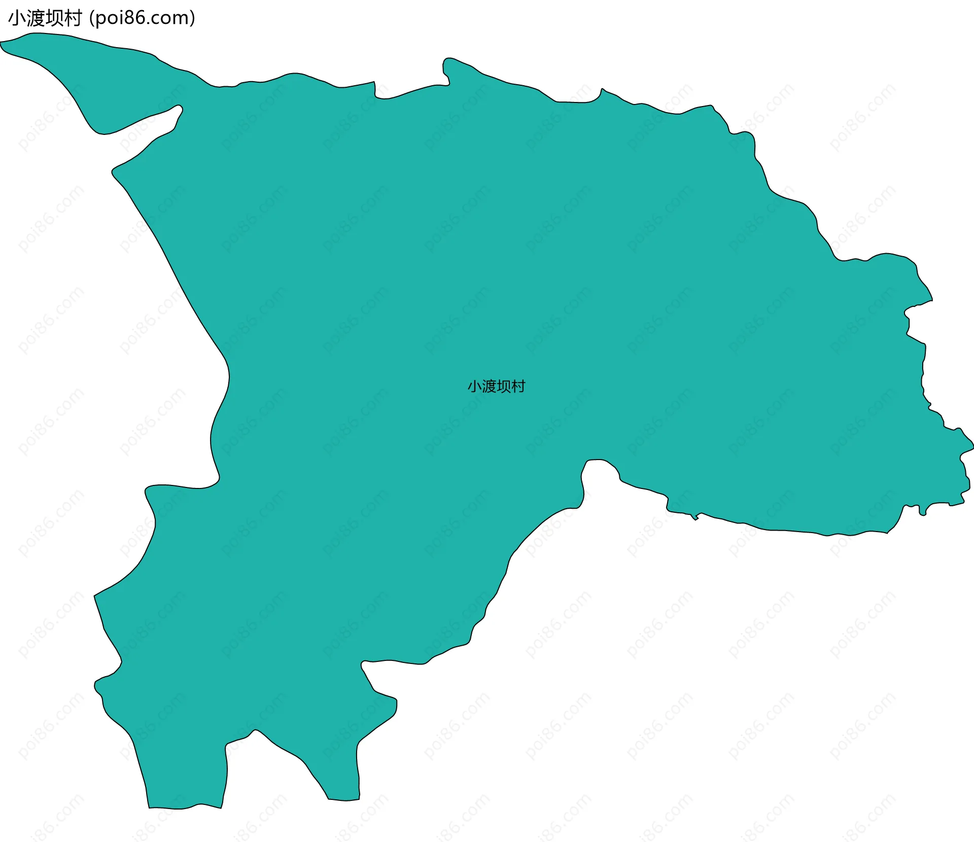 小渡坝村边界地图