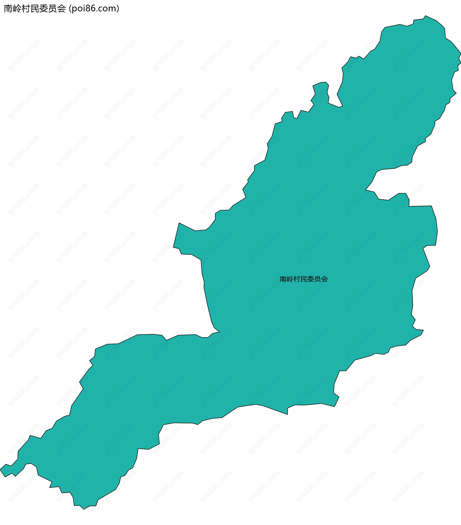 南岭村民委员会边界地图