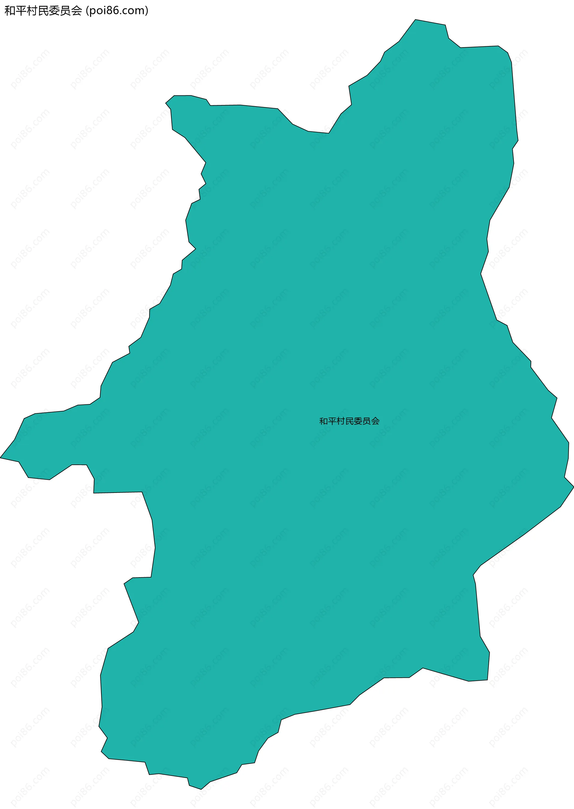 和平村民委员会边界地图