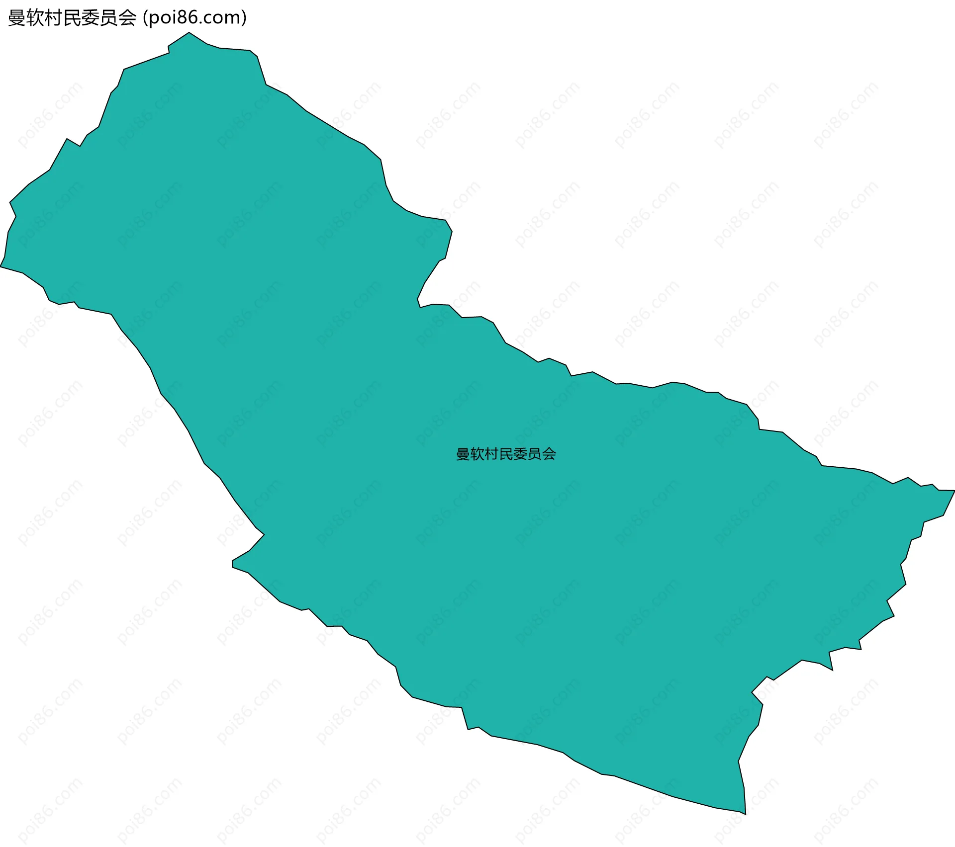 曼软村民委员会边界地图
