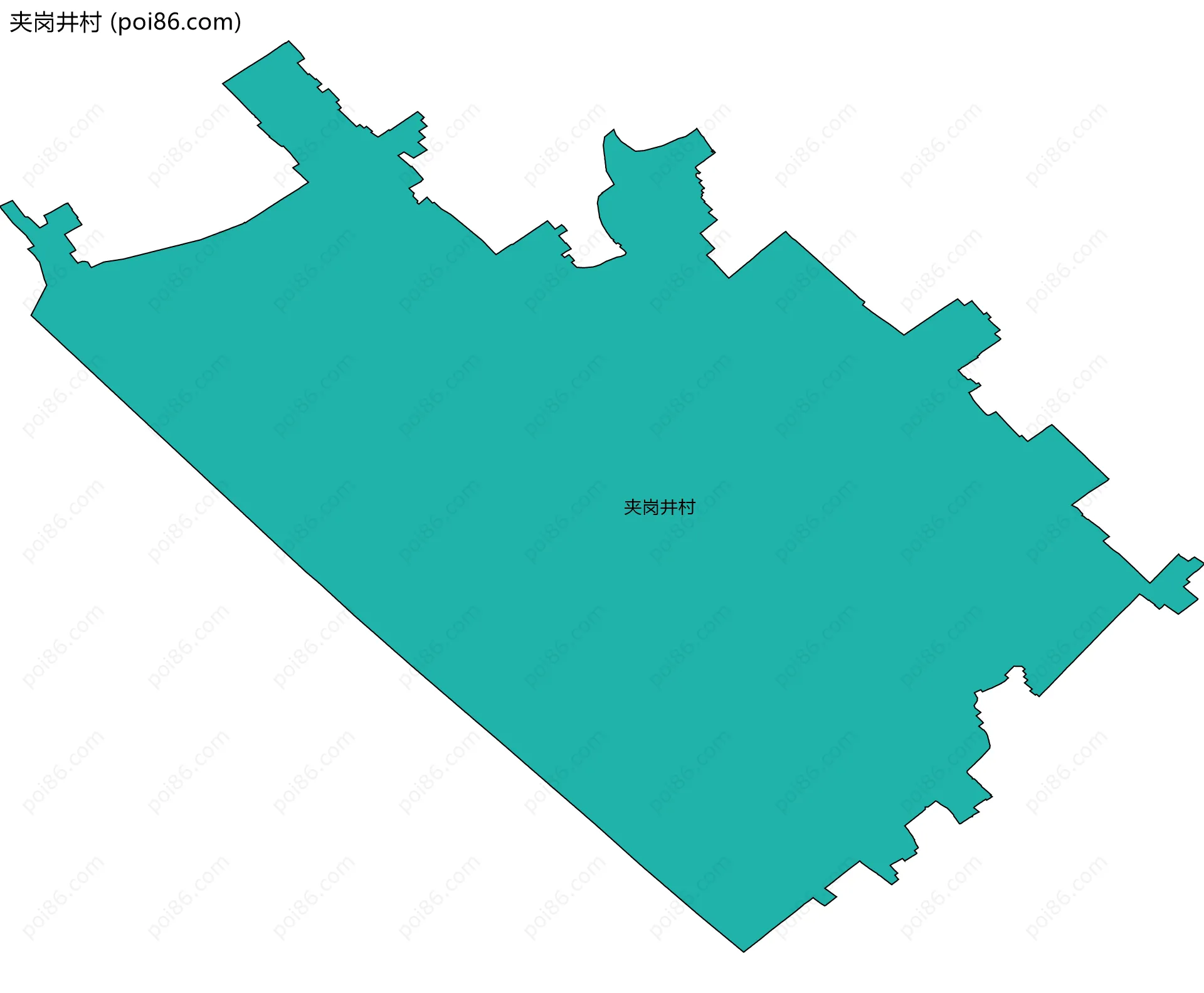 夹岗井村边界地图