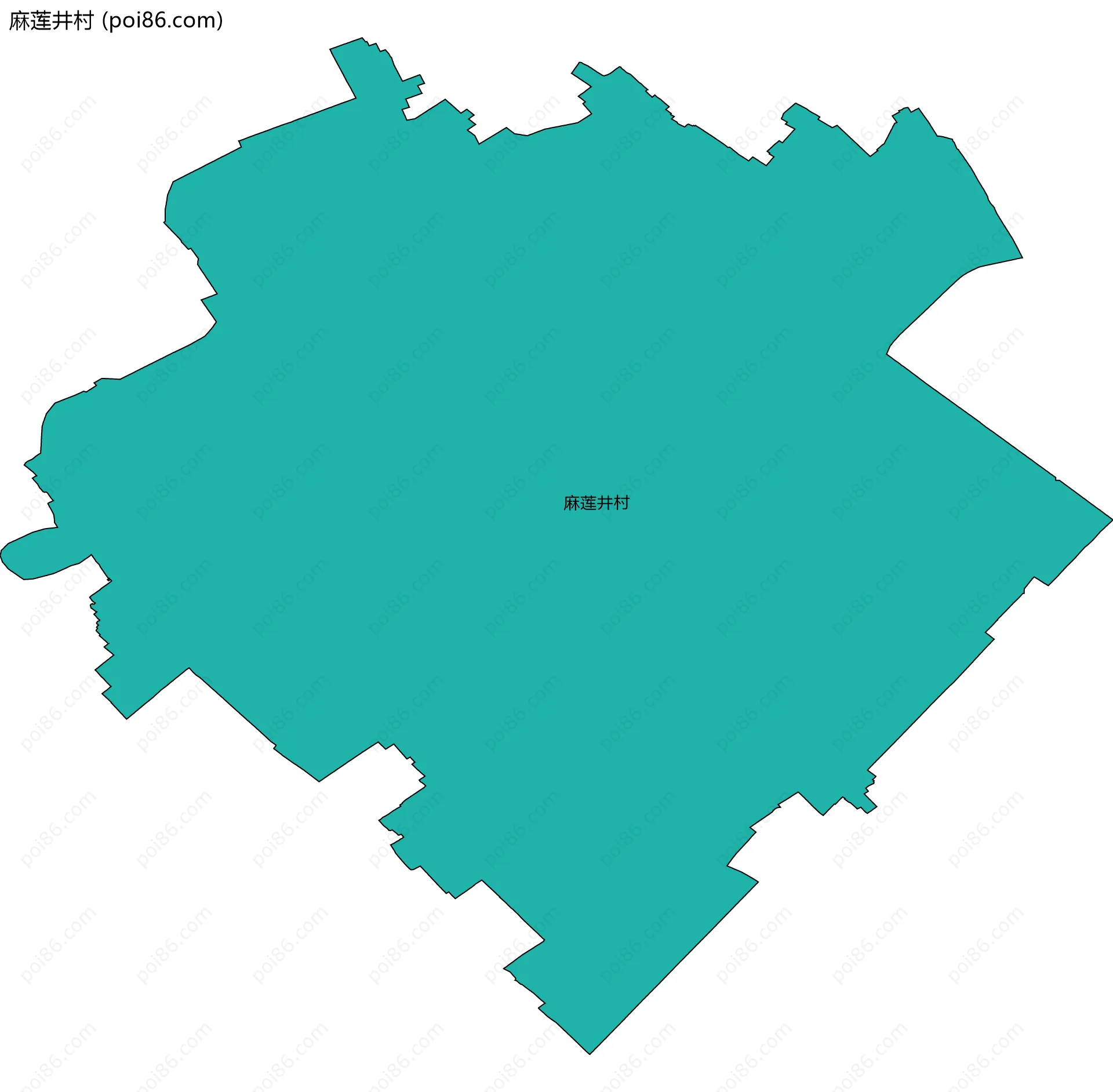 麻莲井村边界地图