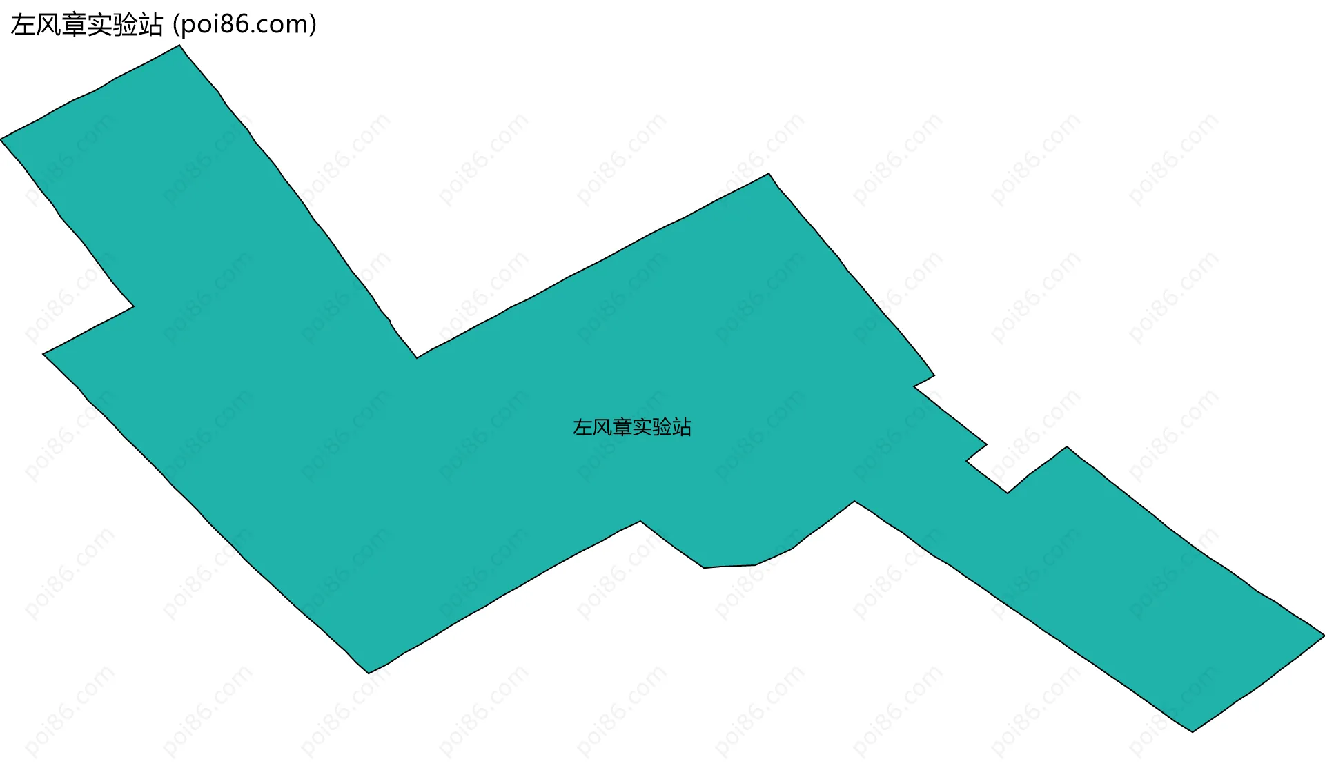 左风章实验站边界地图