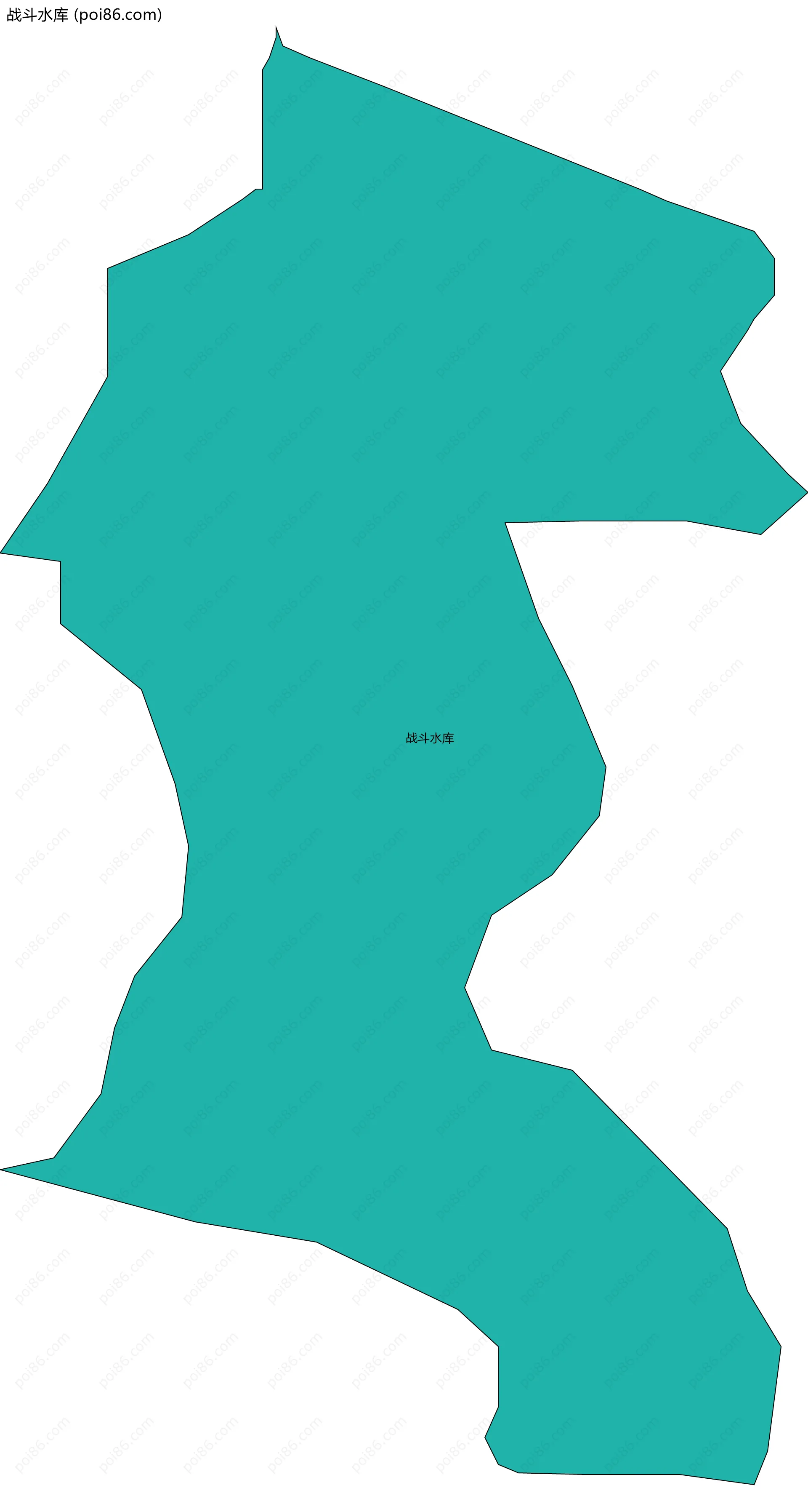 战斗水库边界地图