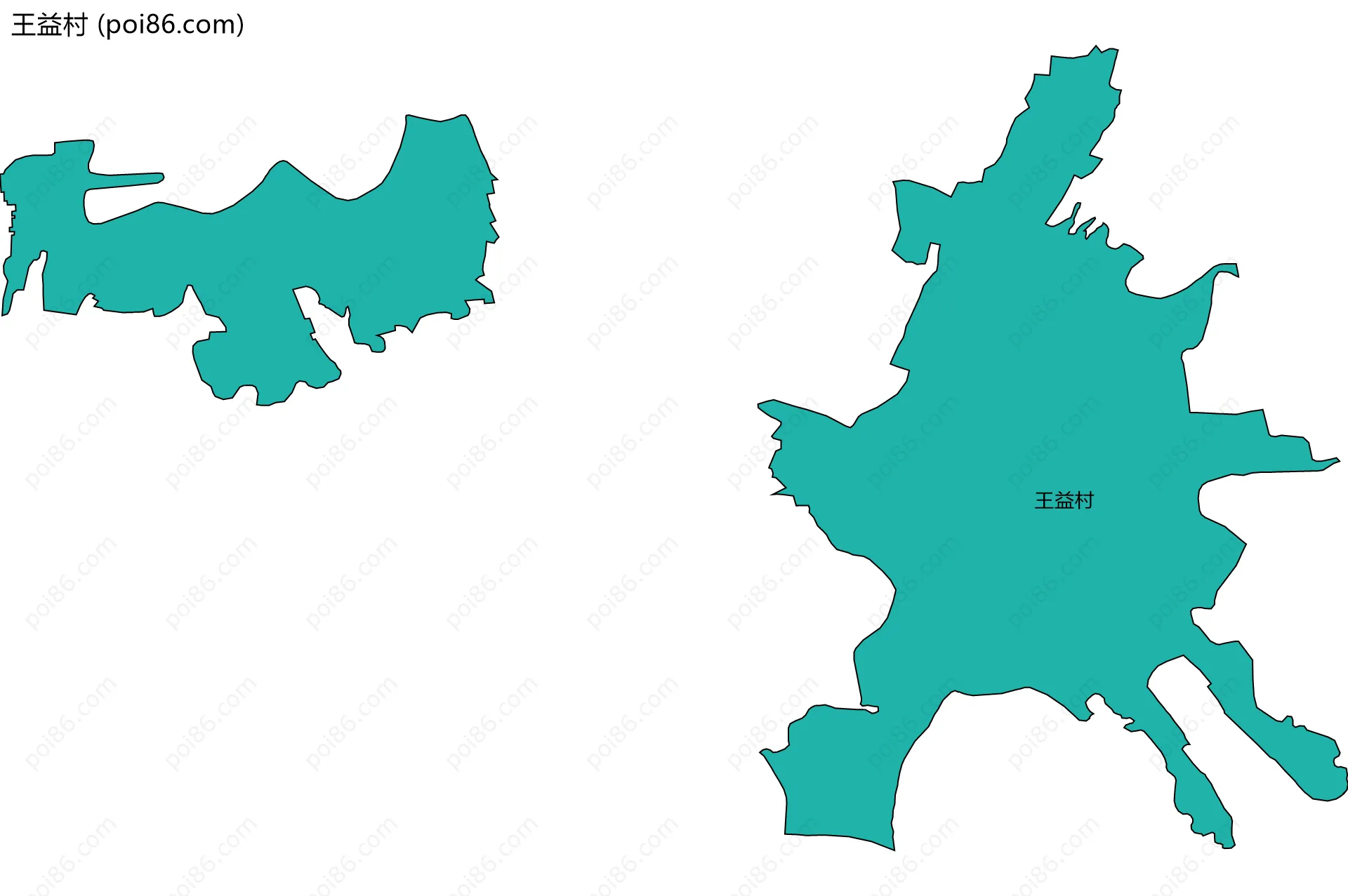 王益村边界地图