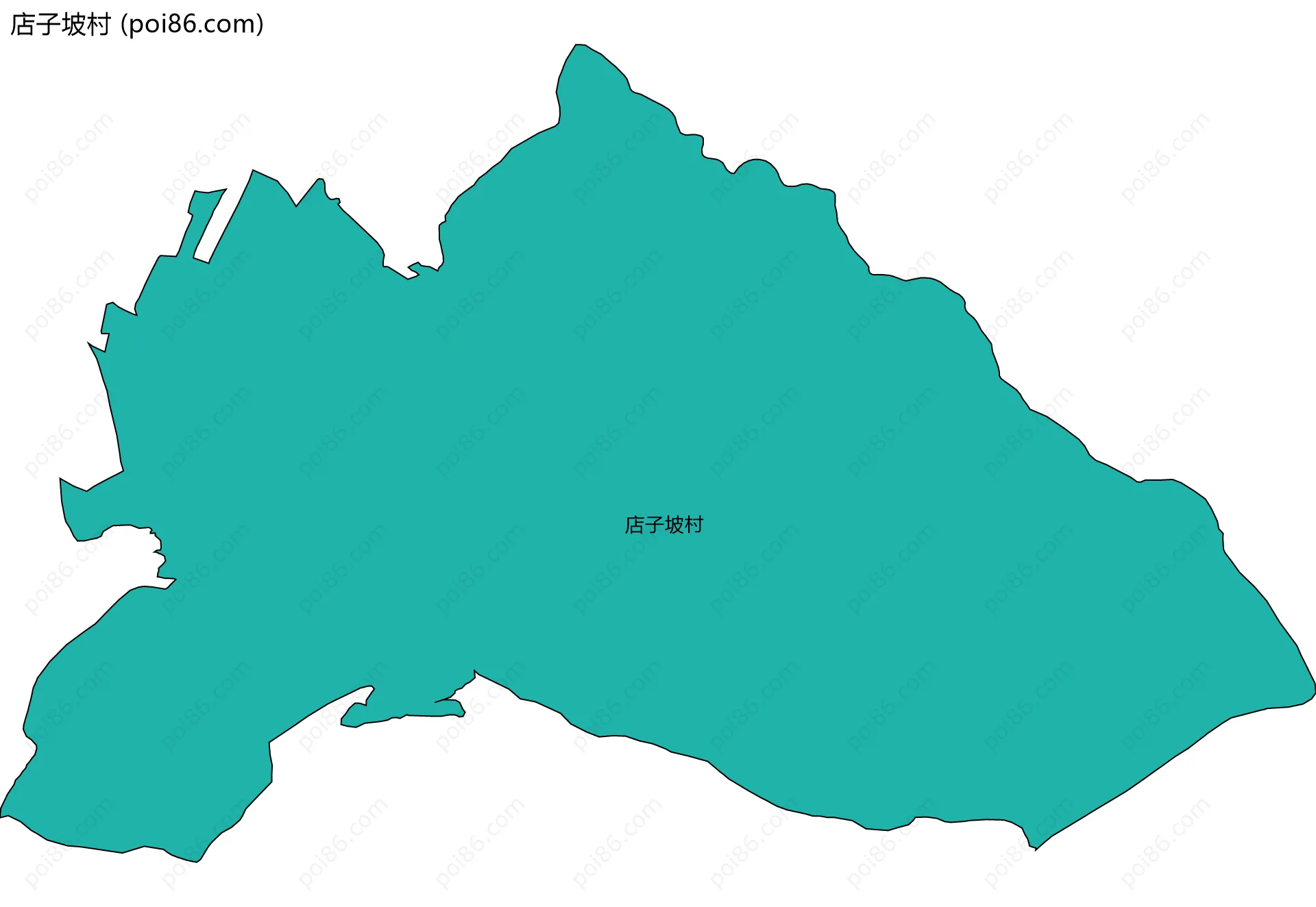 店子坡村边界地图