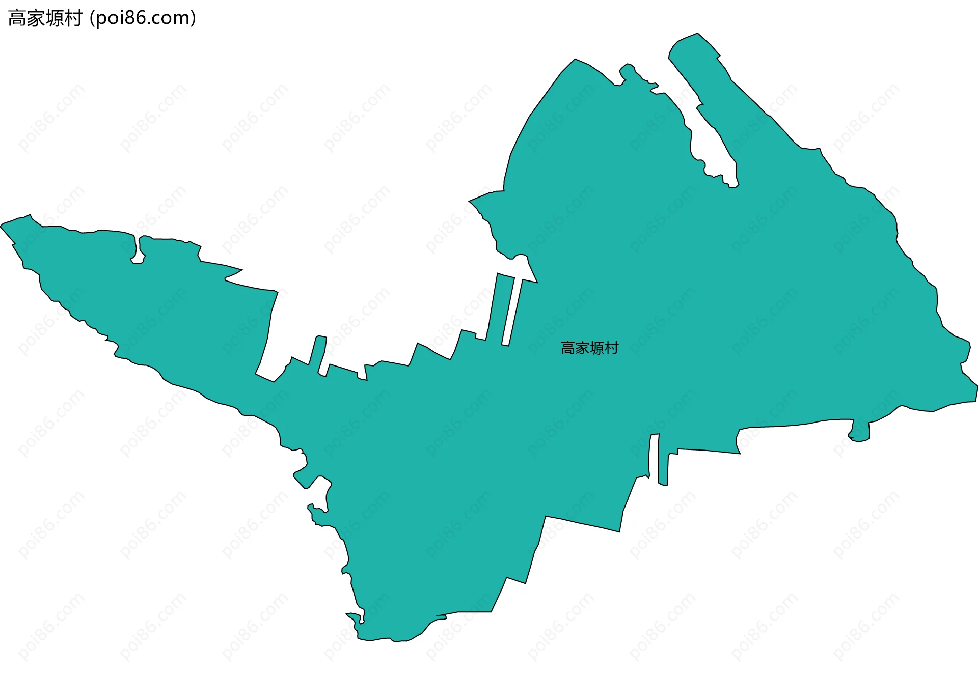 高家塬村边界地图