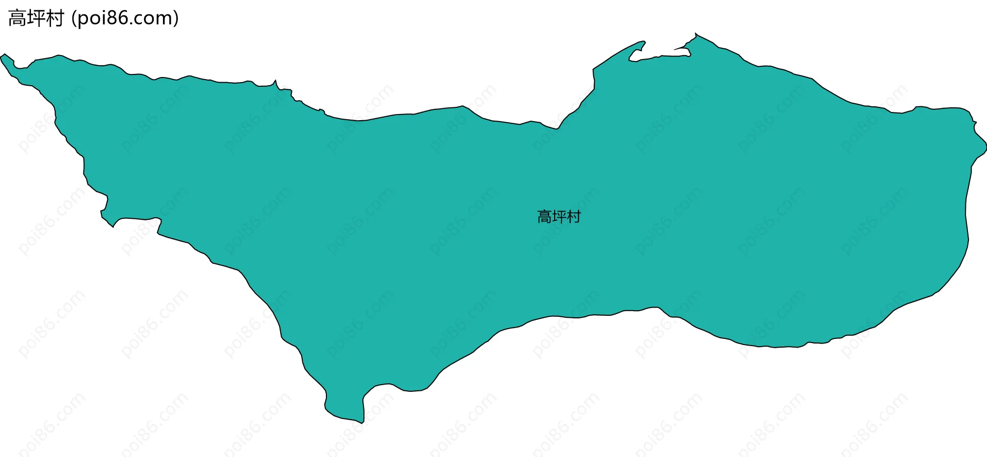 高坪村边界地图