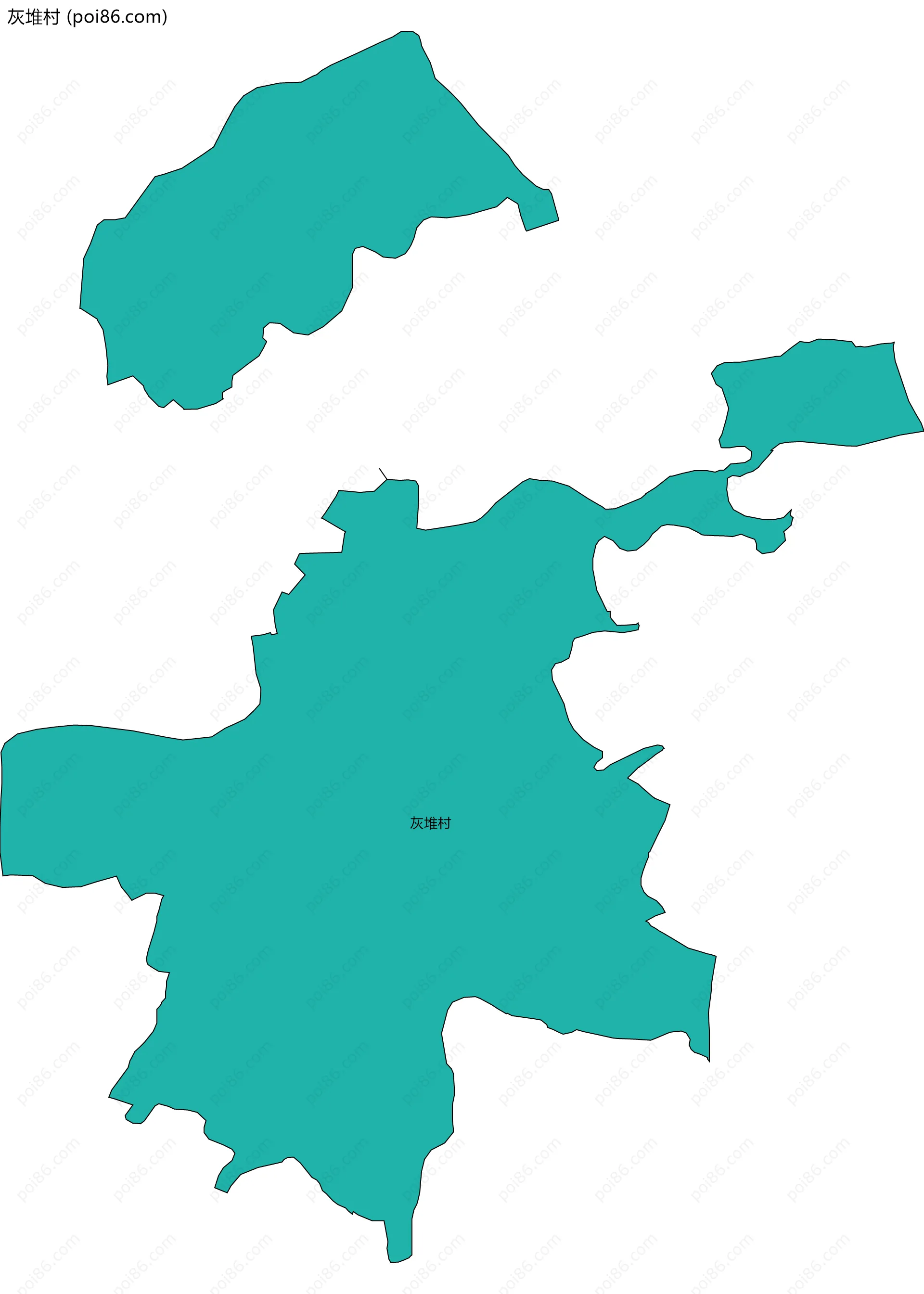 灰堆村边界地图