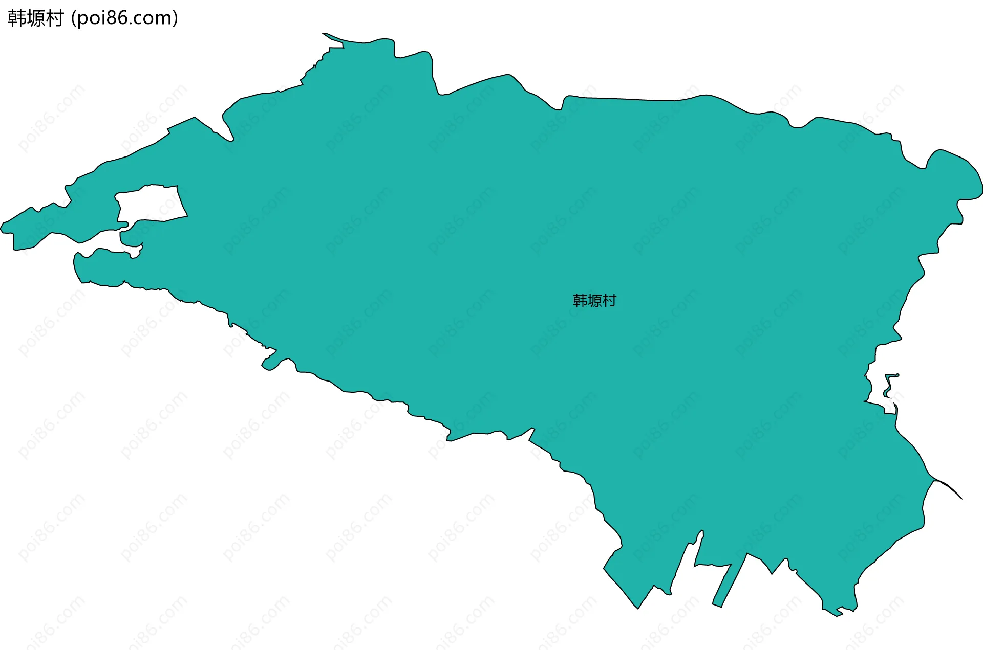 韩塬村边界地图