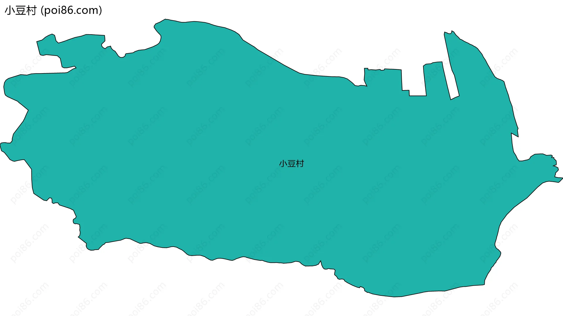 小豆村边界地图