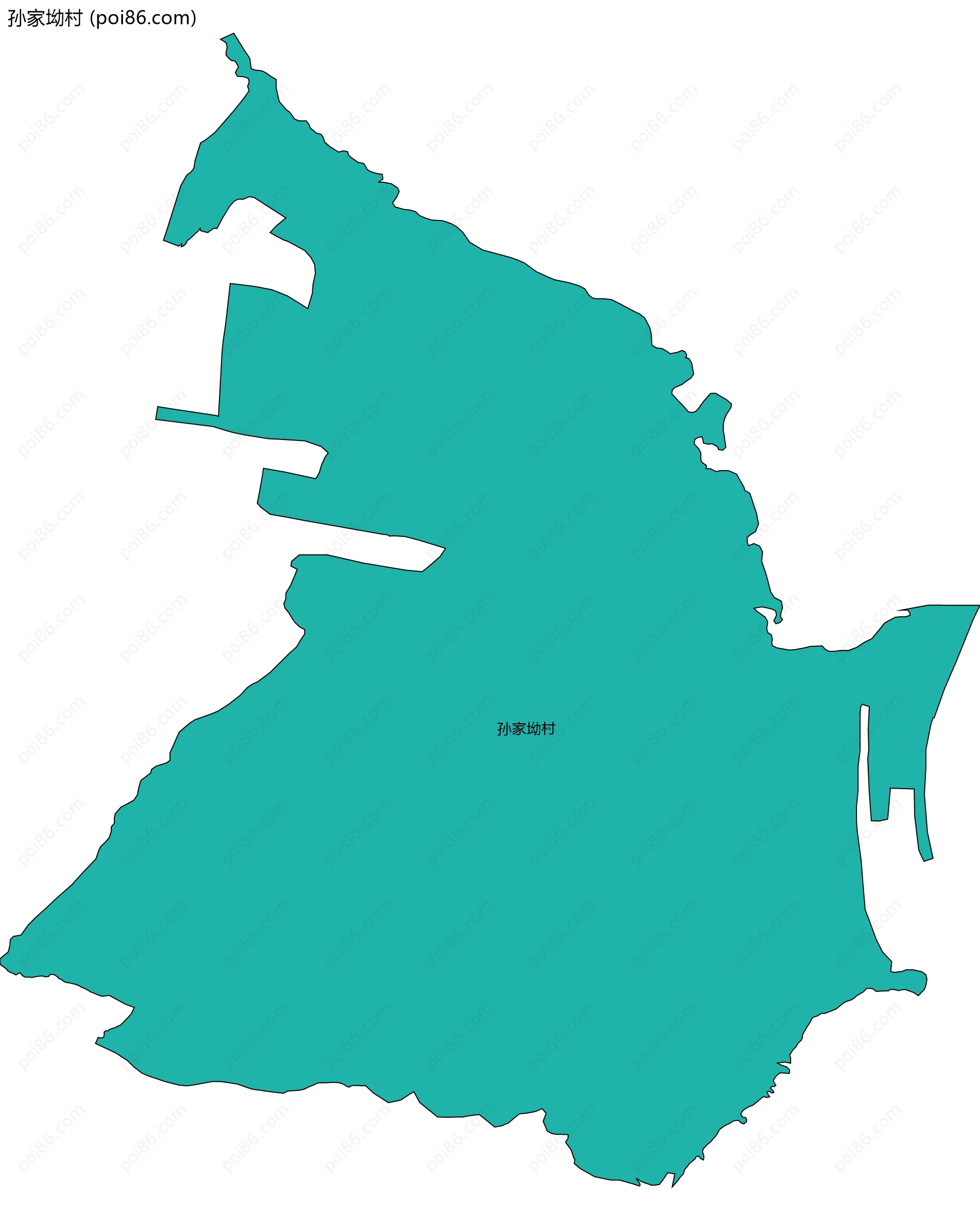 孙家坳村边界地图