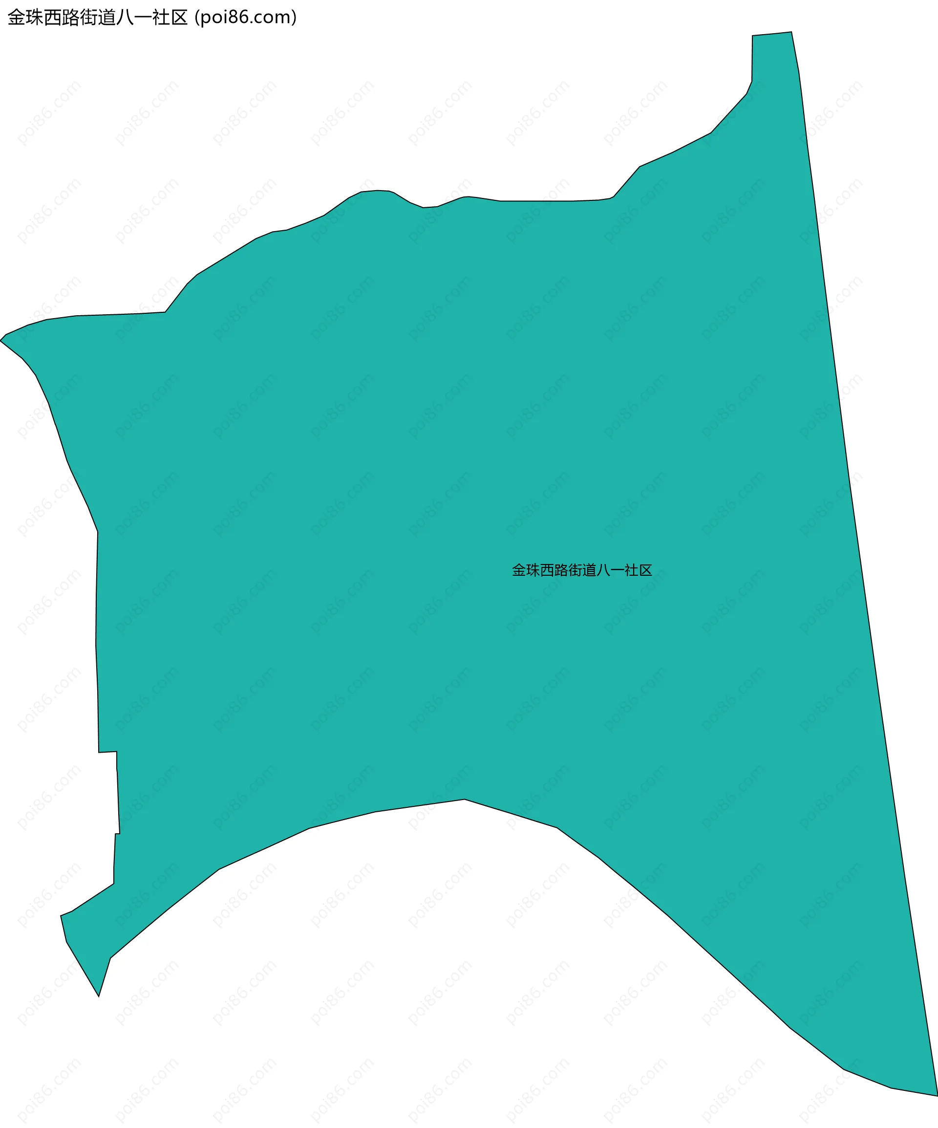金珠西路街道八一社区边界地图