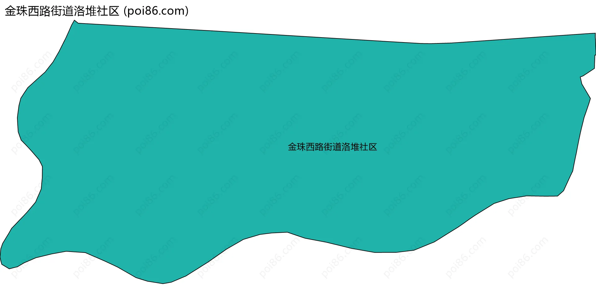 金珠西路街道洛堆社区边界地图