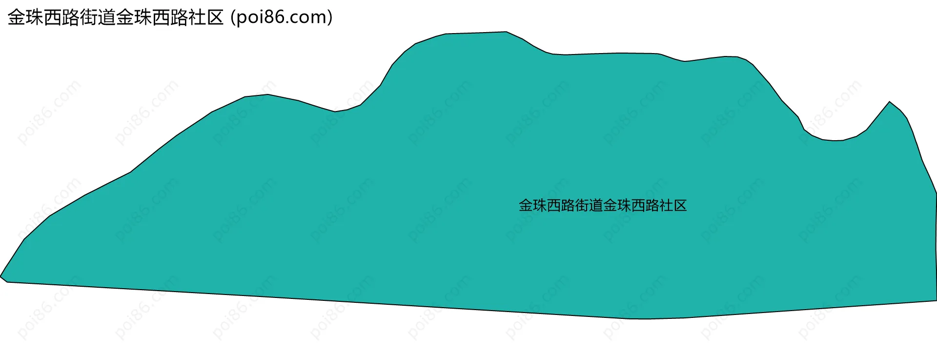 金珠西路街道金珠西路社区边界地图