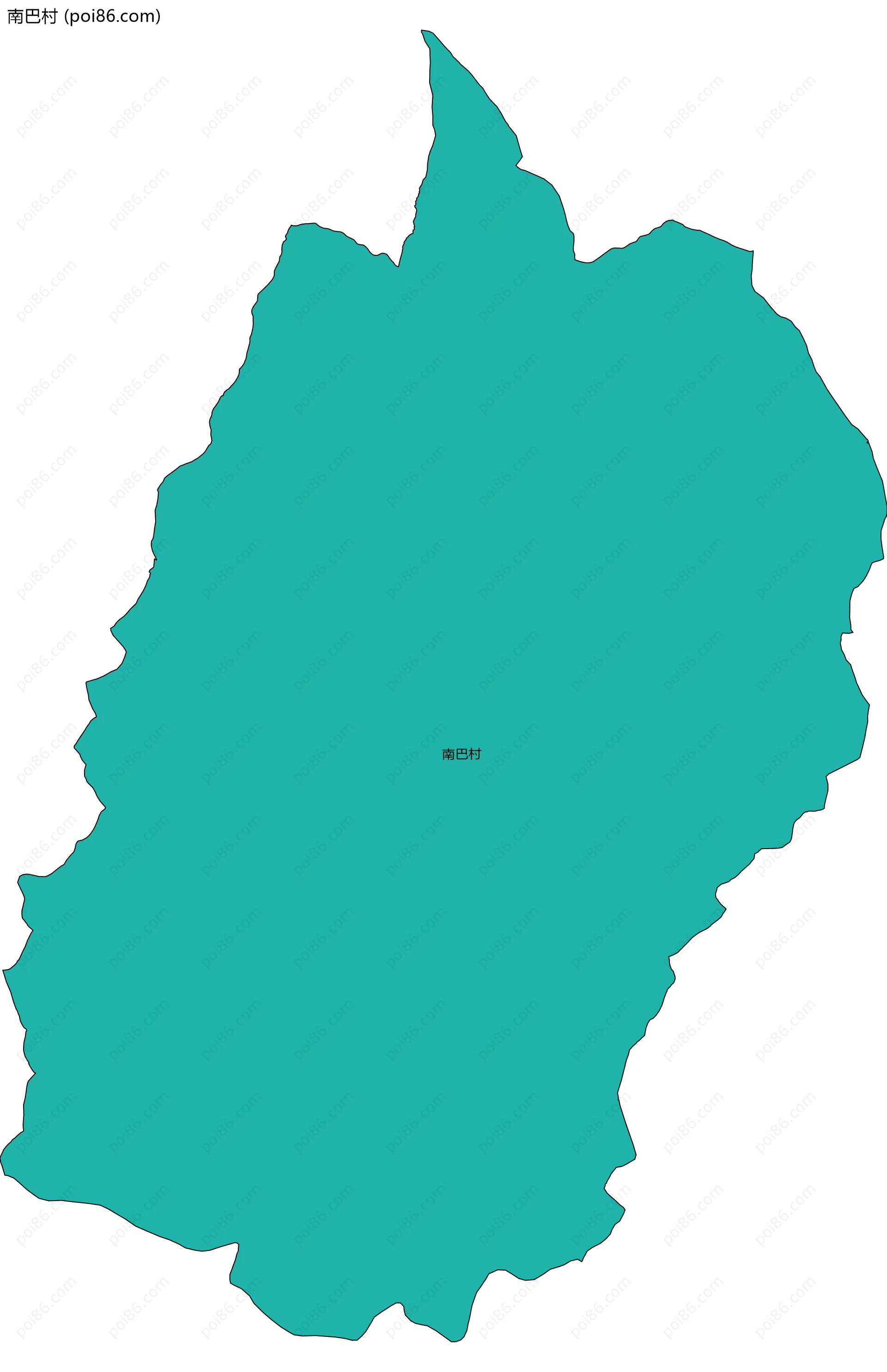 南巴村边界地图