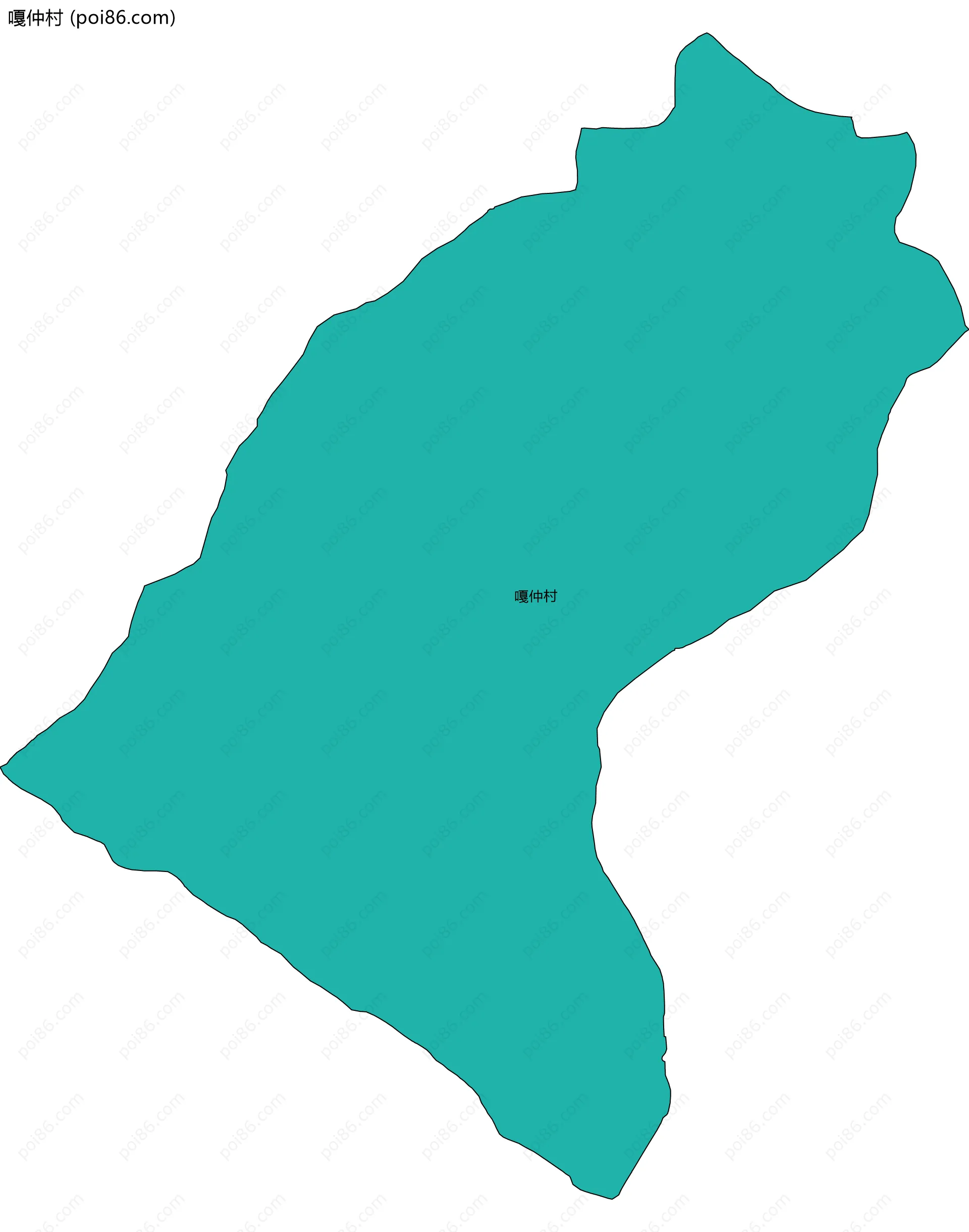 嘎仲村边界地图