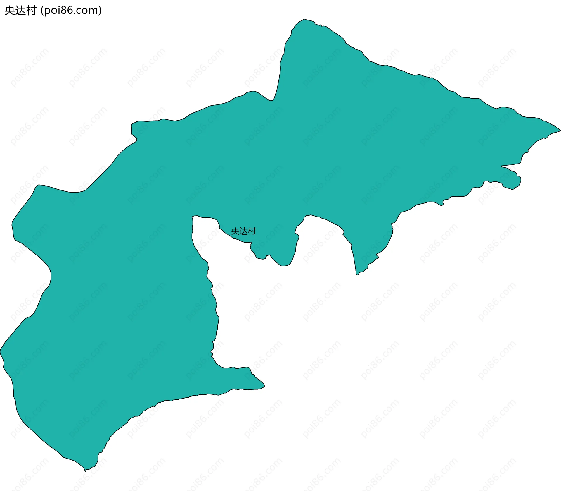 央达村边界地图