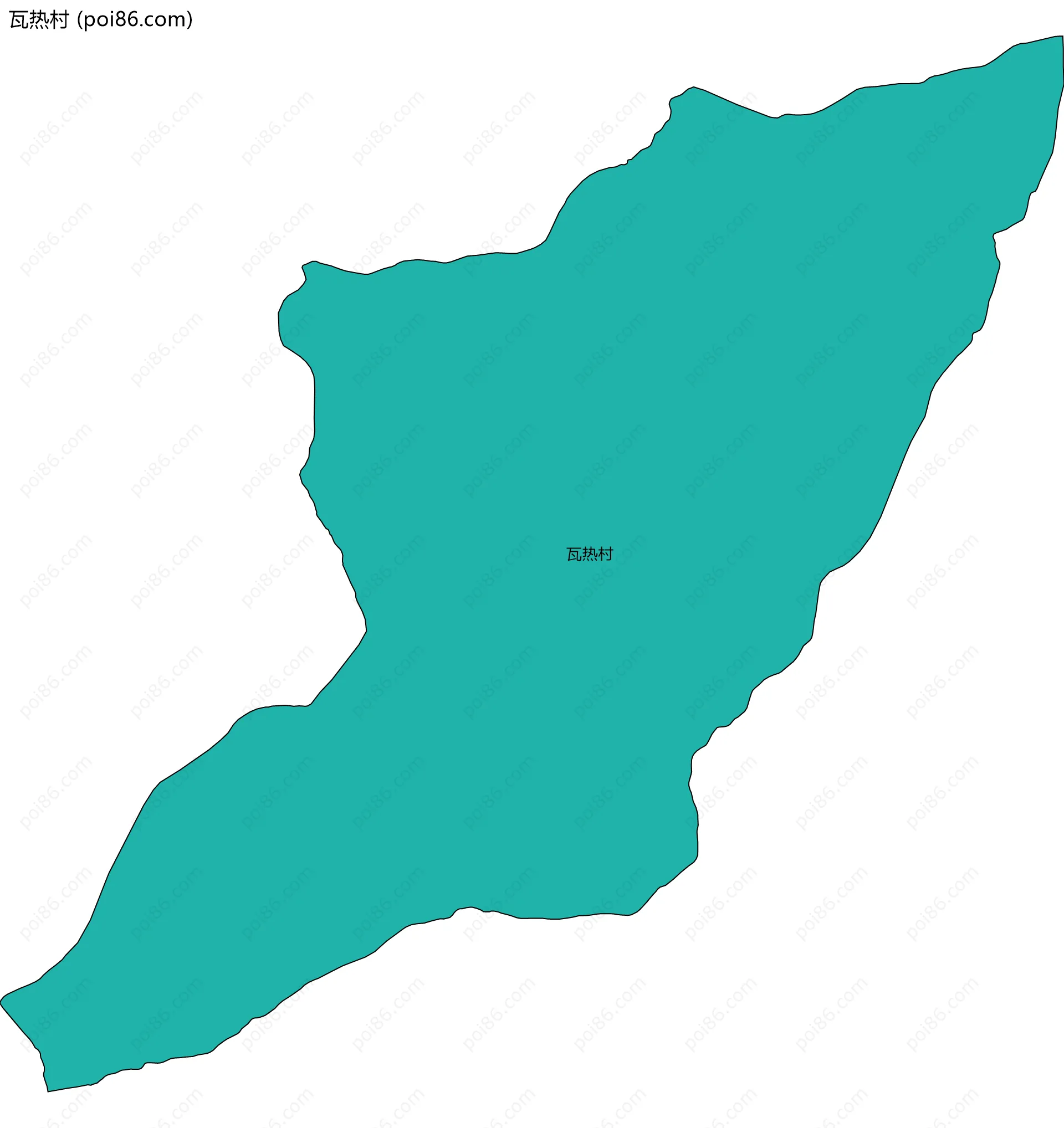 瓦热村边界地图