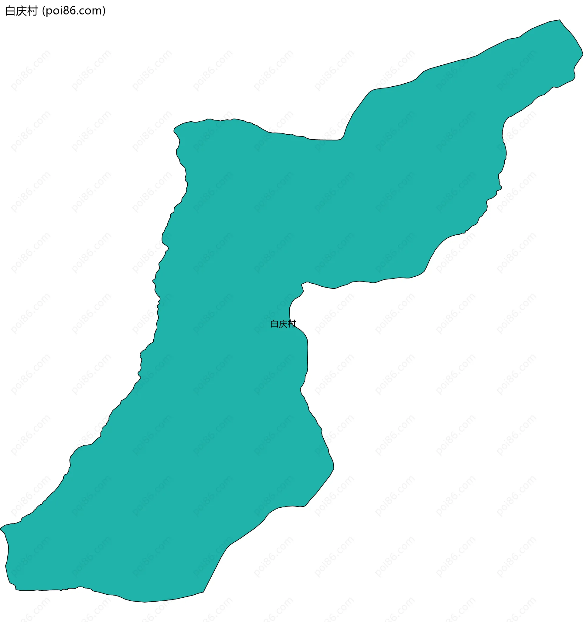 白庆村边界地图