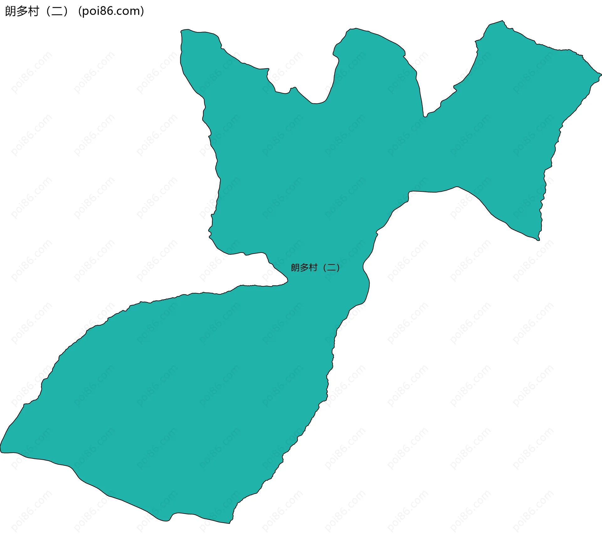 朗多村（二）边界地图