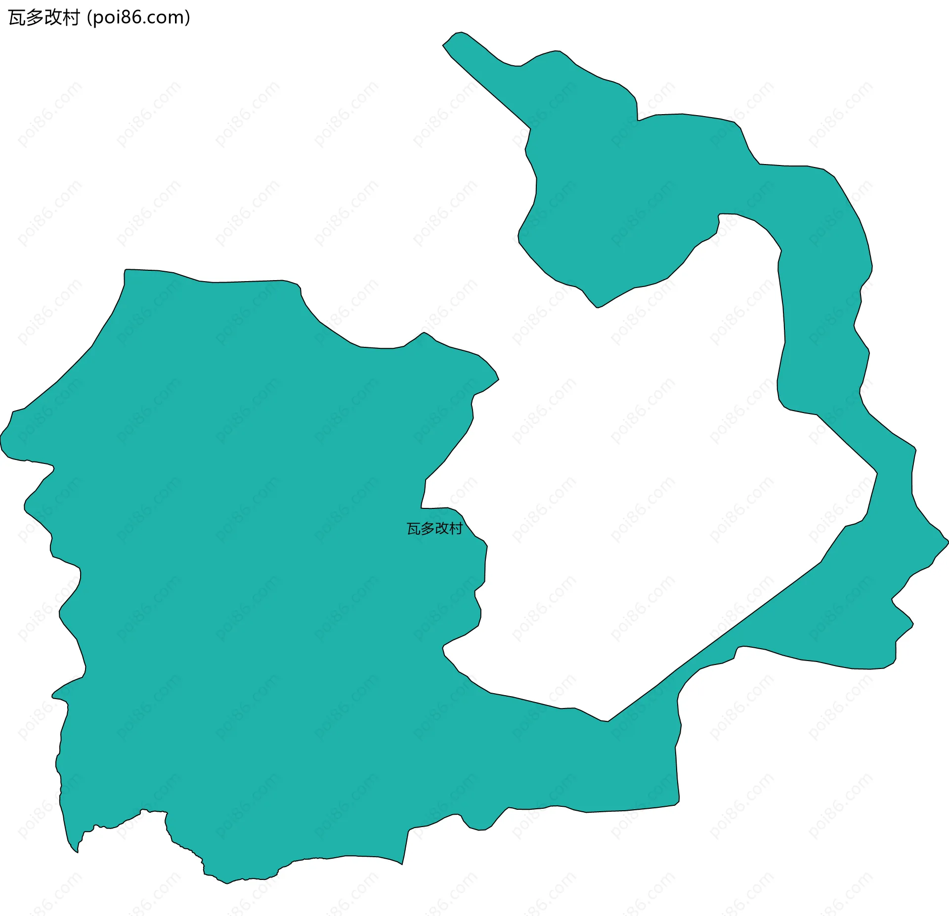 瓦多改村边界地图