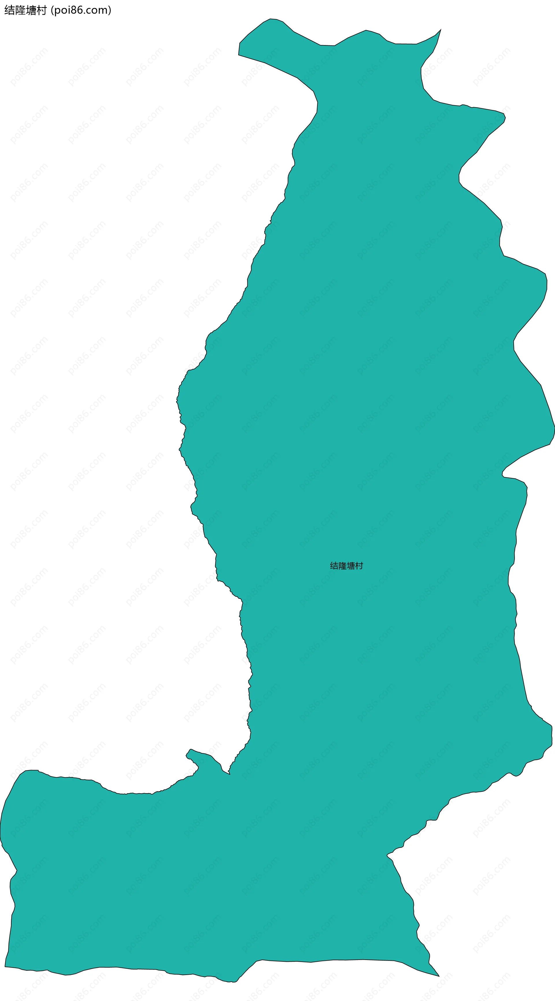 结隆塘村边界地图