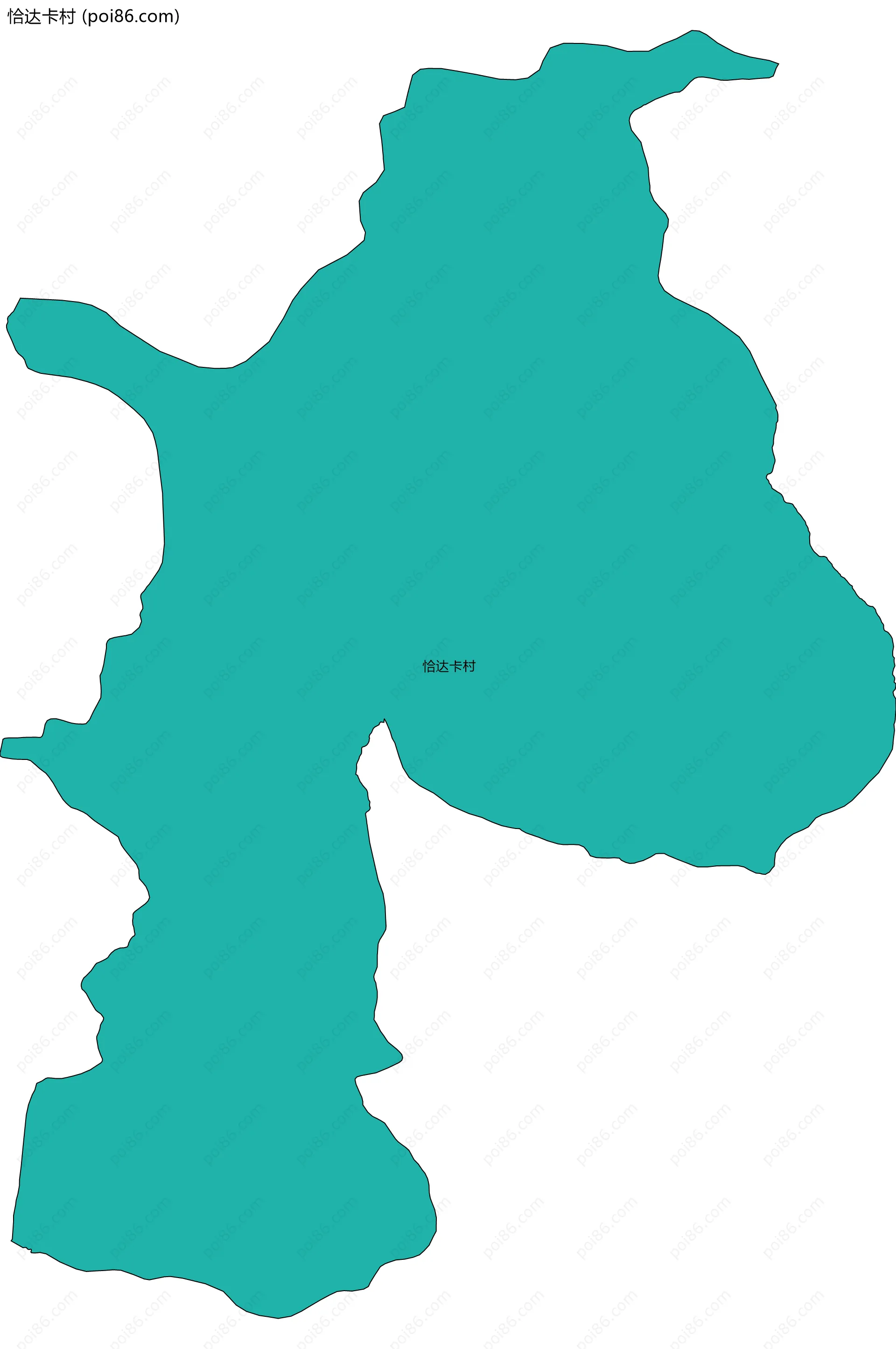 恰达卡村边界地图