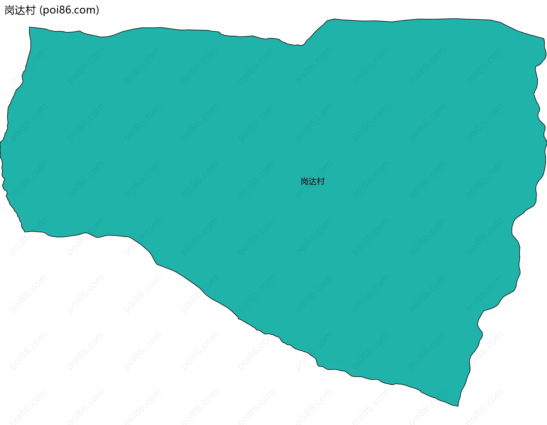 岗达村边界地图