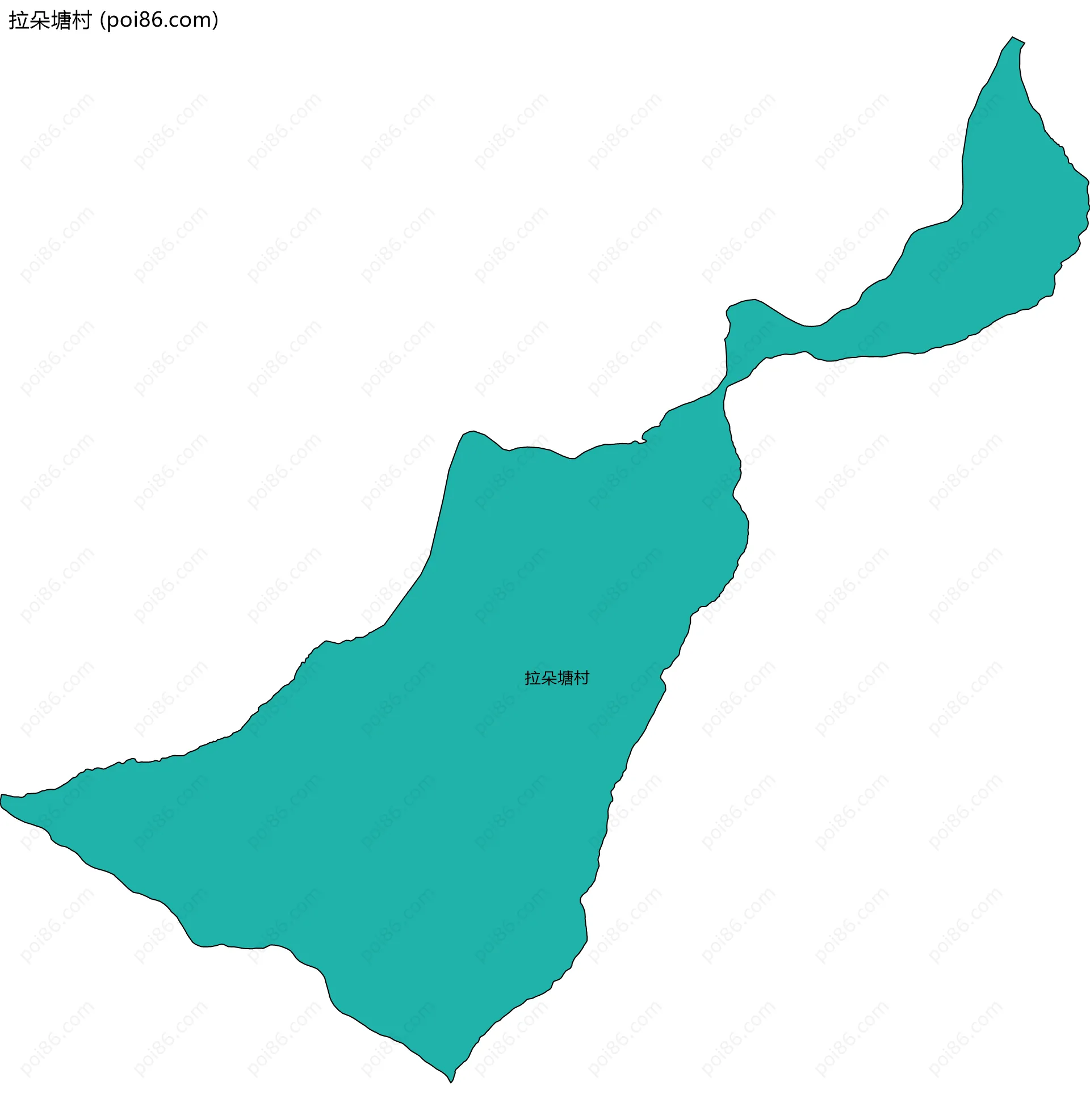 拉朵塘村边界地图