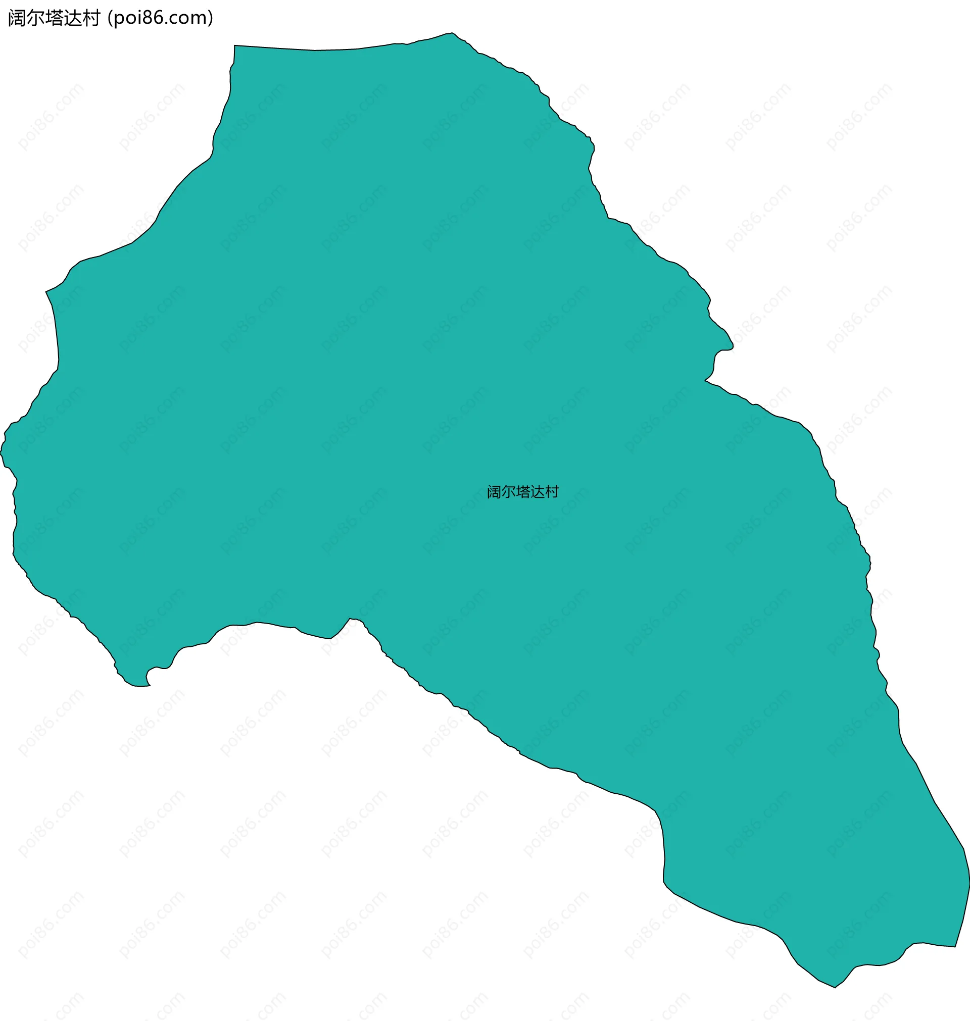 阔尔塔达村边界地图