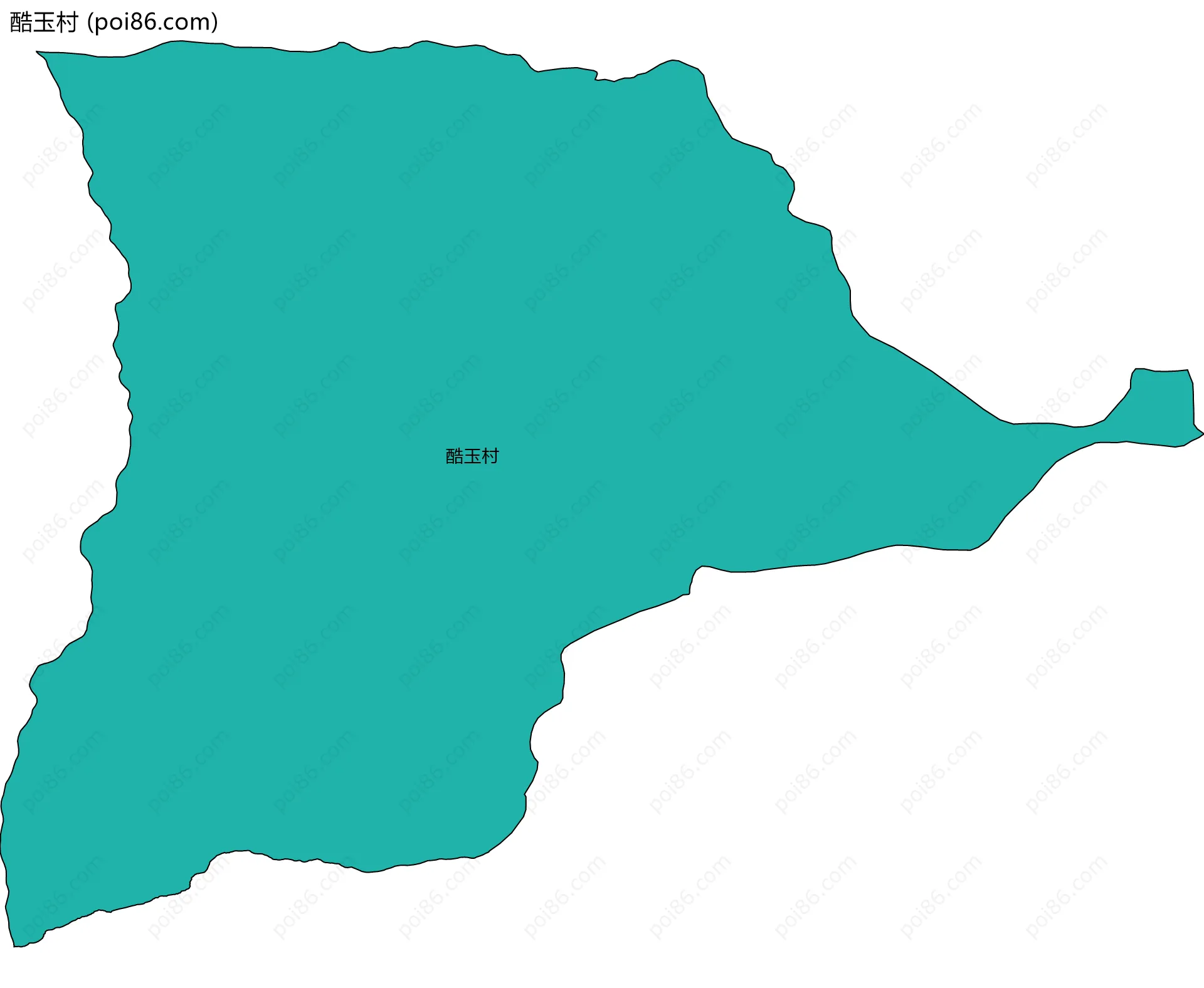 酷玉村边界地图