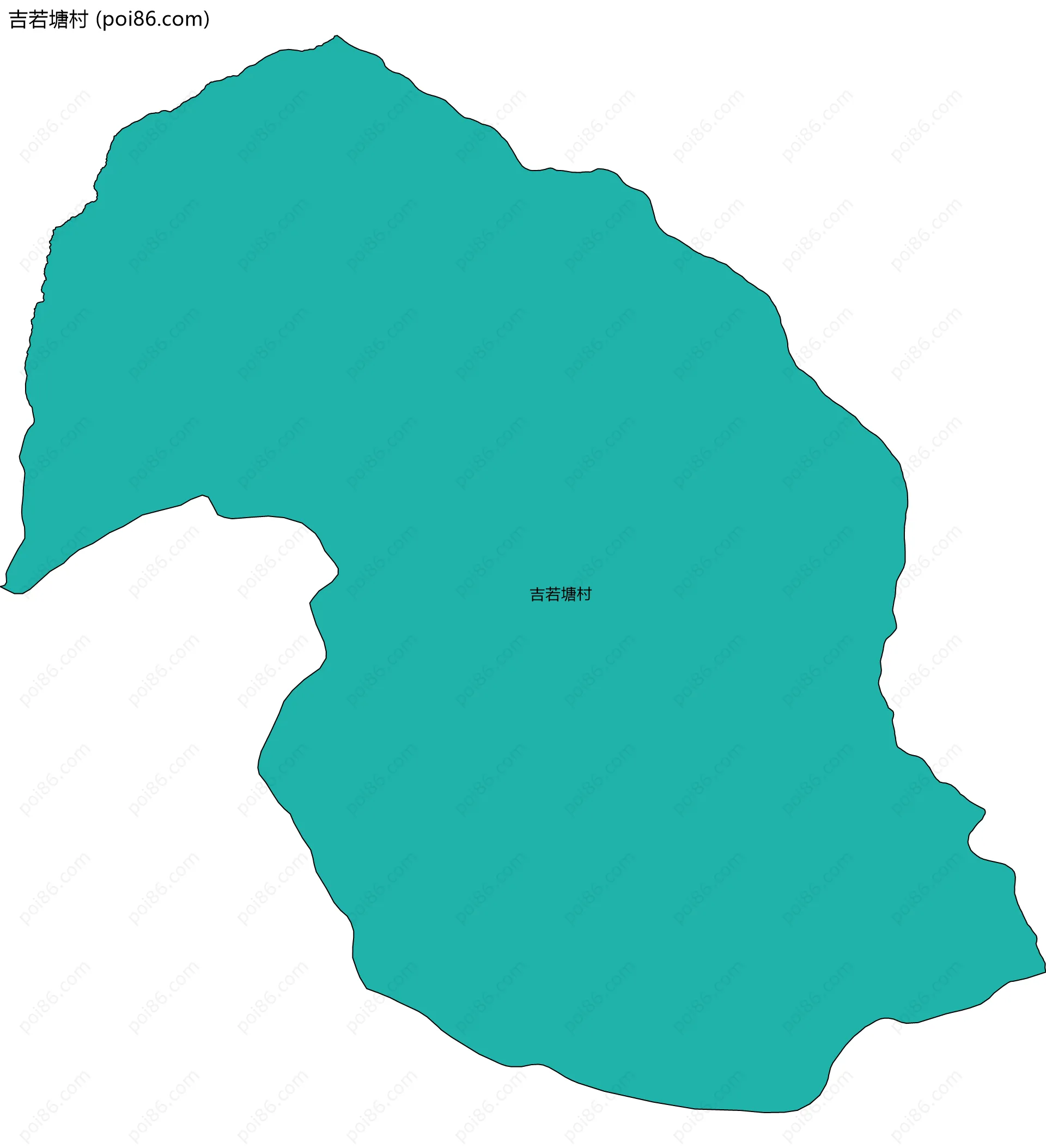吉若塘村边界地图