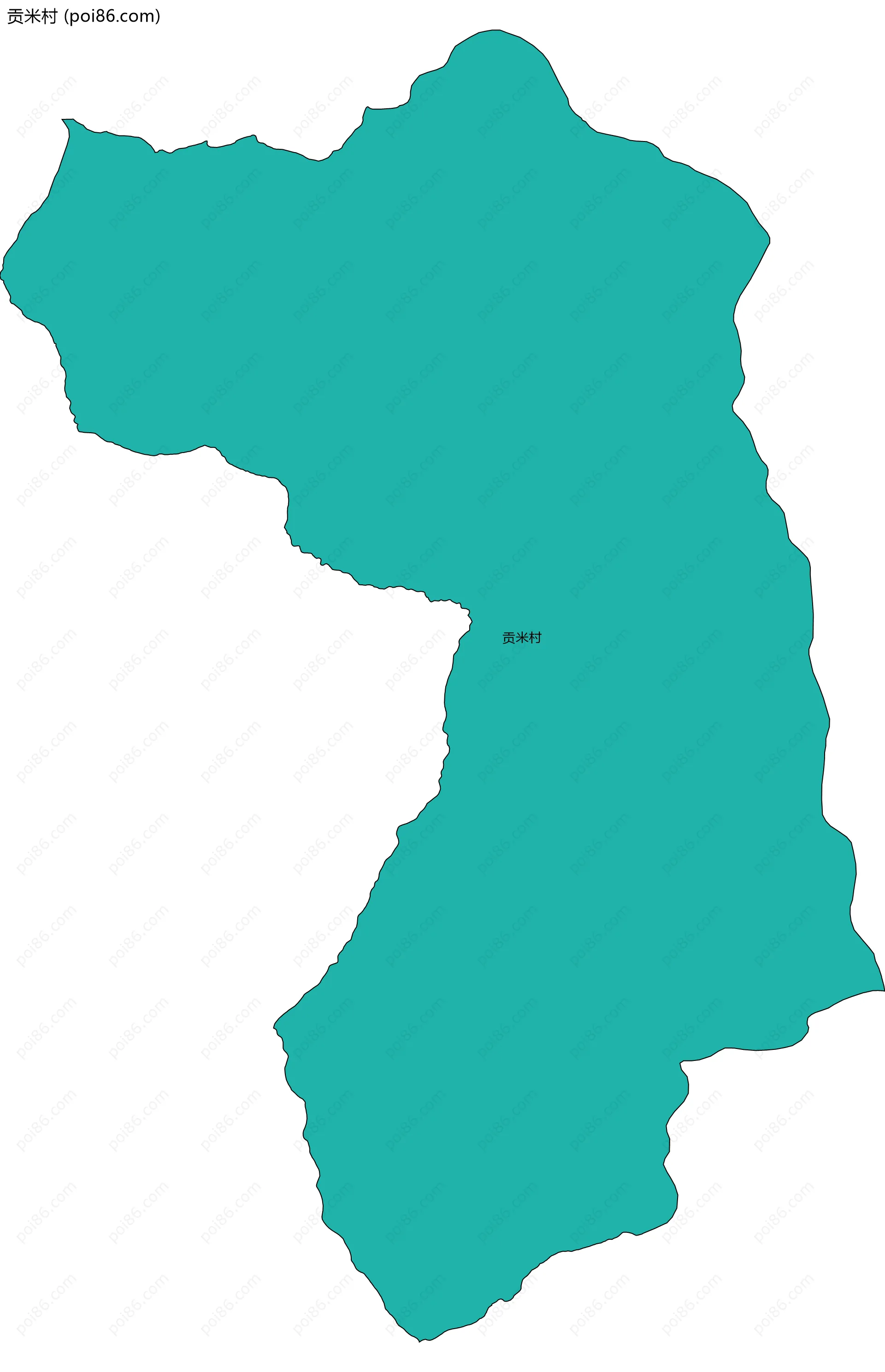 贡米村边界地图